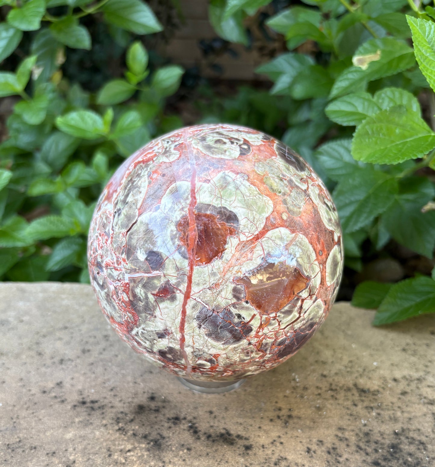 Large Money Agate Sphere - 115 mm - 5 lbs - Abundance • Prosperity • Growth