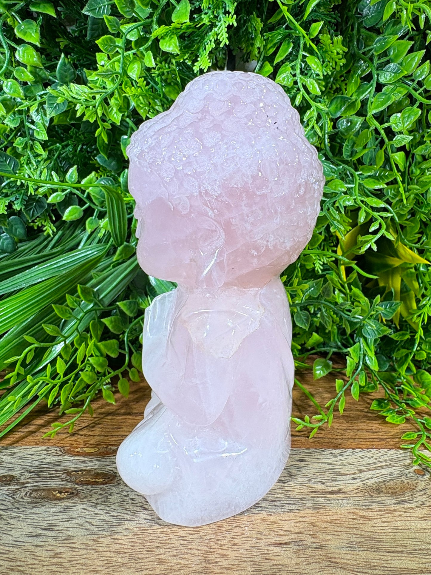 Rose Quartz Baby Buddha | Gentle Protection • Heart Balance • Soft Strength