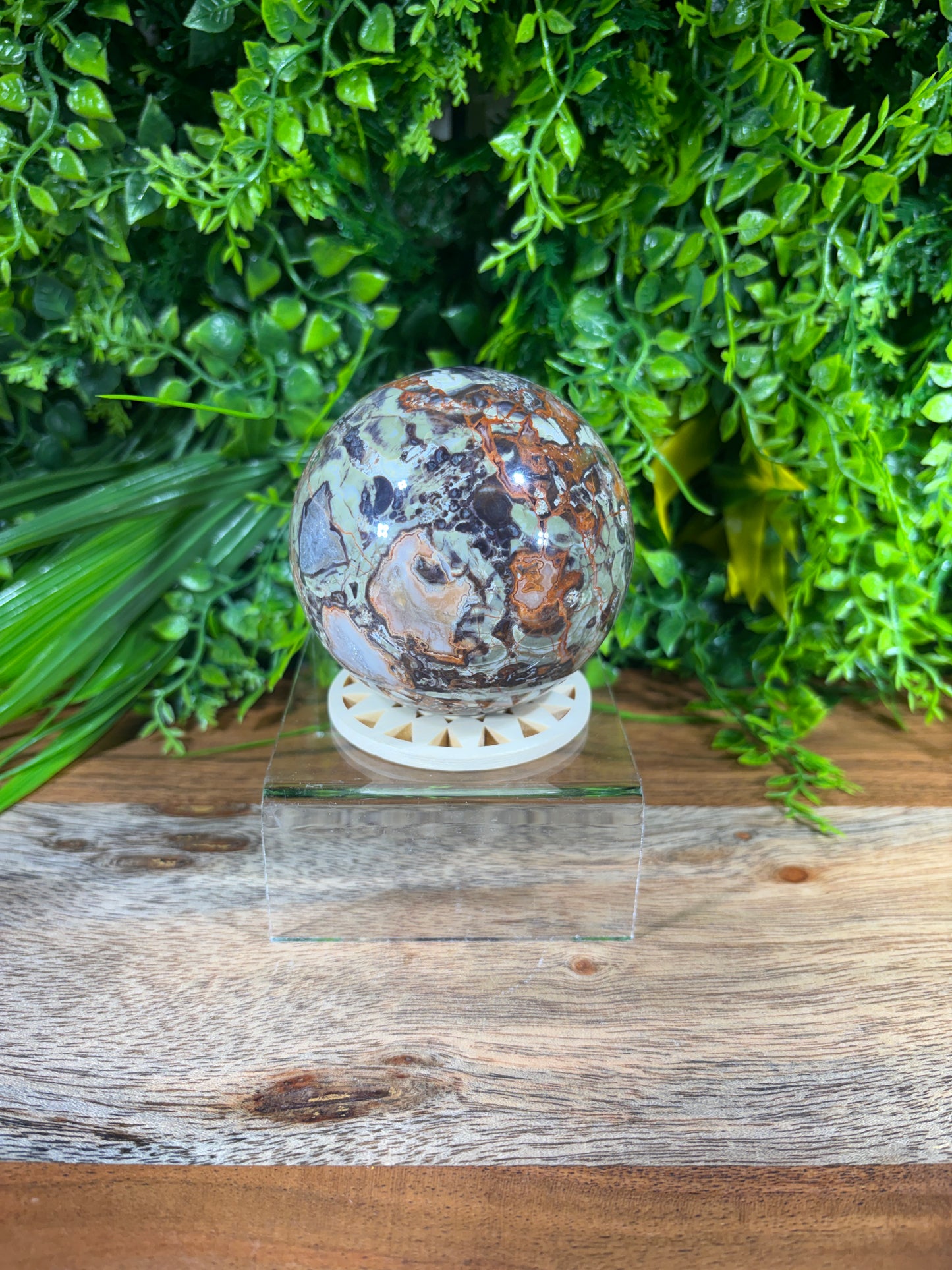 Money Agate Sphere -  Abundance • Prosperity • Growth