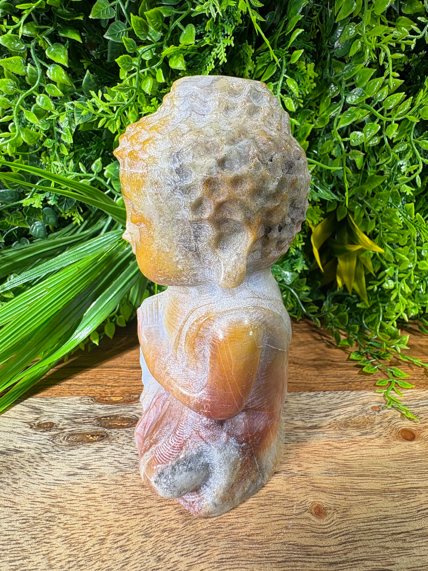 Multicolor Banded Agate Buddha - Grounding • Balance • Inner Peace