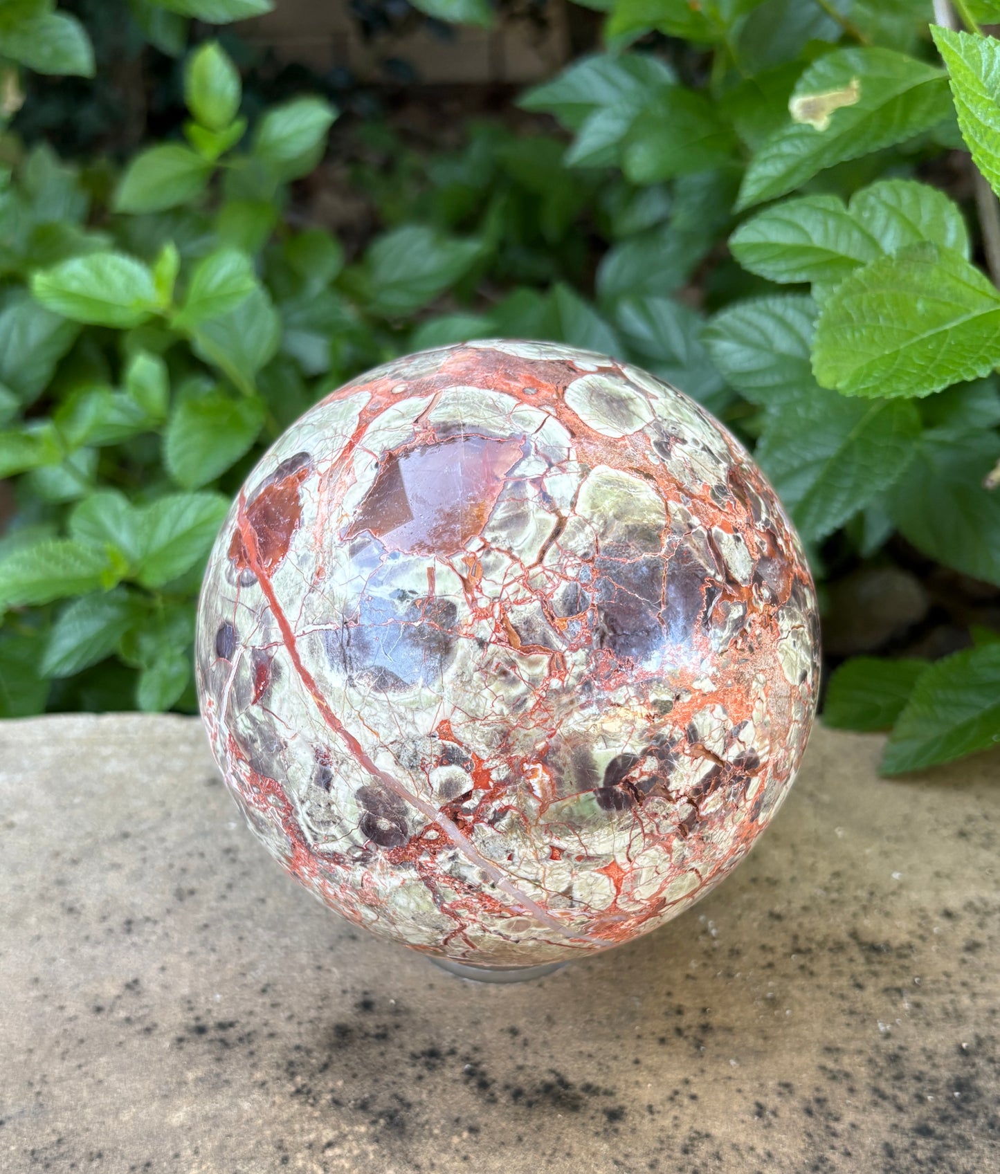 Large Money Agate Sphere - 115 mm - 5 lbs - Abundance • Prosperity • Growth