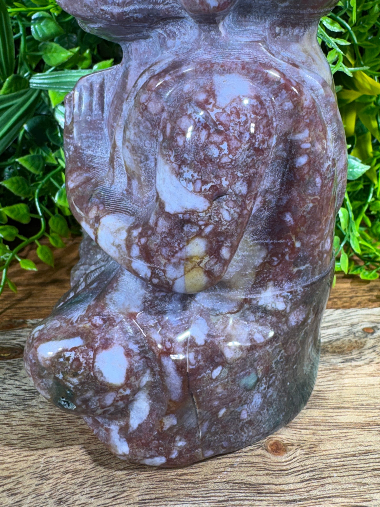“Tidekeeper” 5.5lb. Orbicular Jasper Buddha | Emotional Balance • Calm Presence • Joyful Grounding