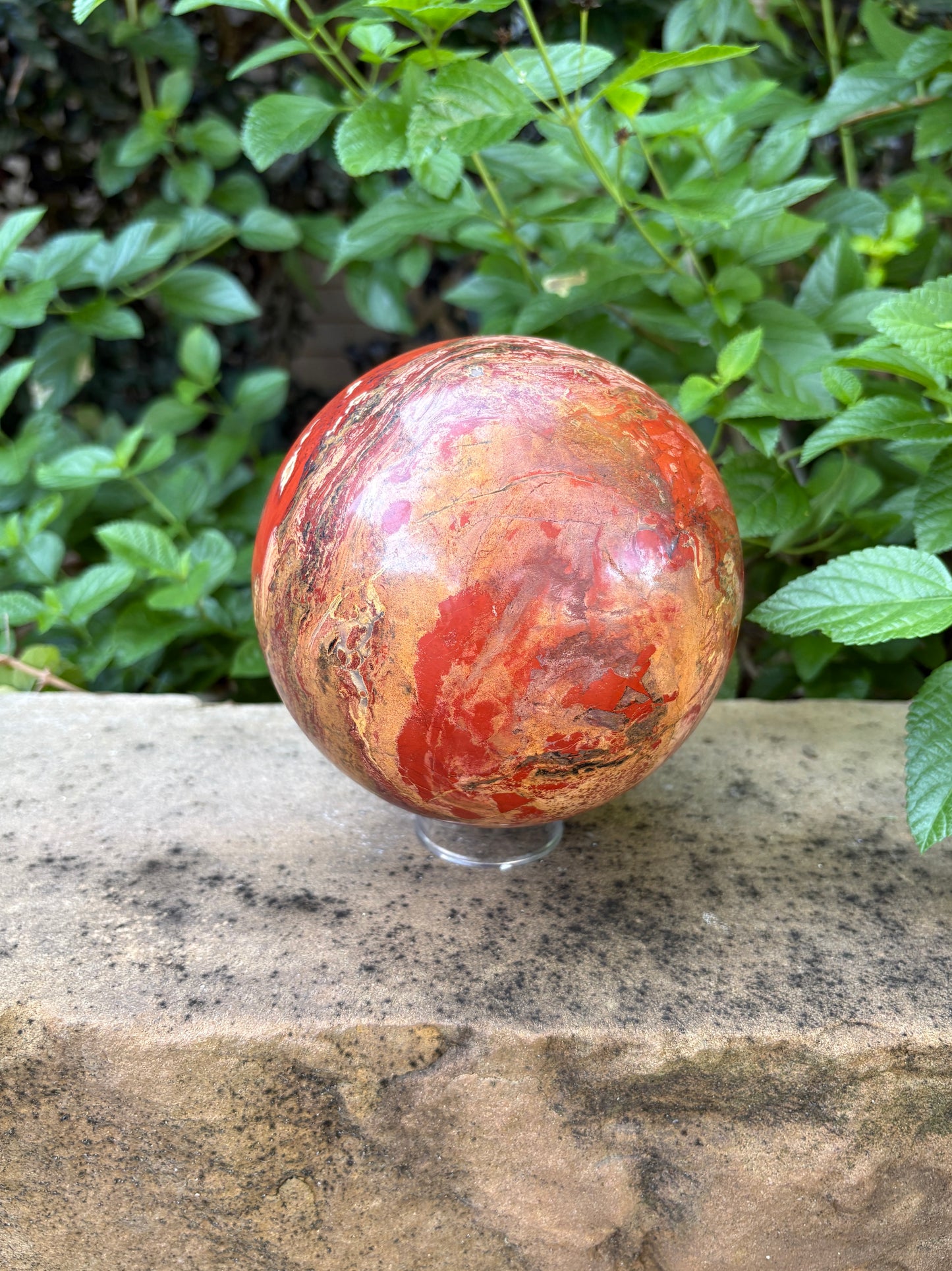 Massive 7.95 lb Red Jasper Sphere - Grounding • Strength • Courage