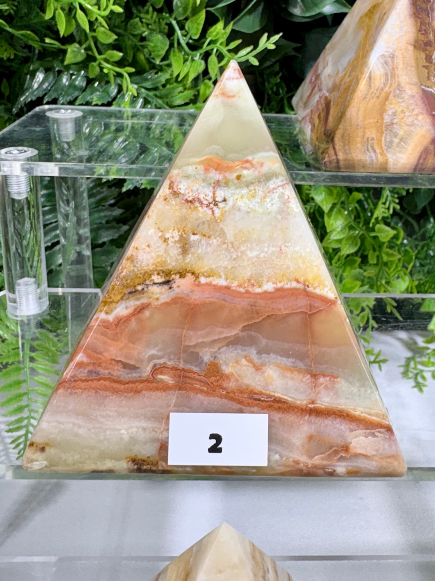 Green Onyx Pyramids Grounding • Confidence • Balance