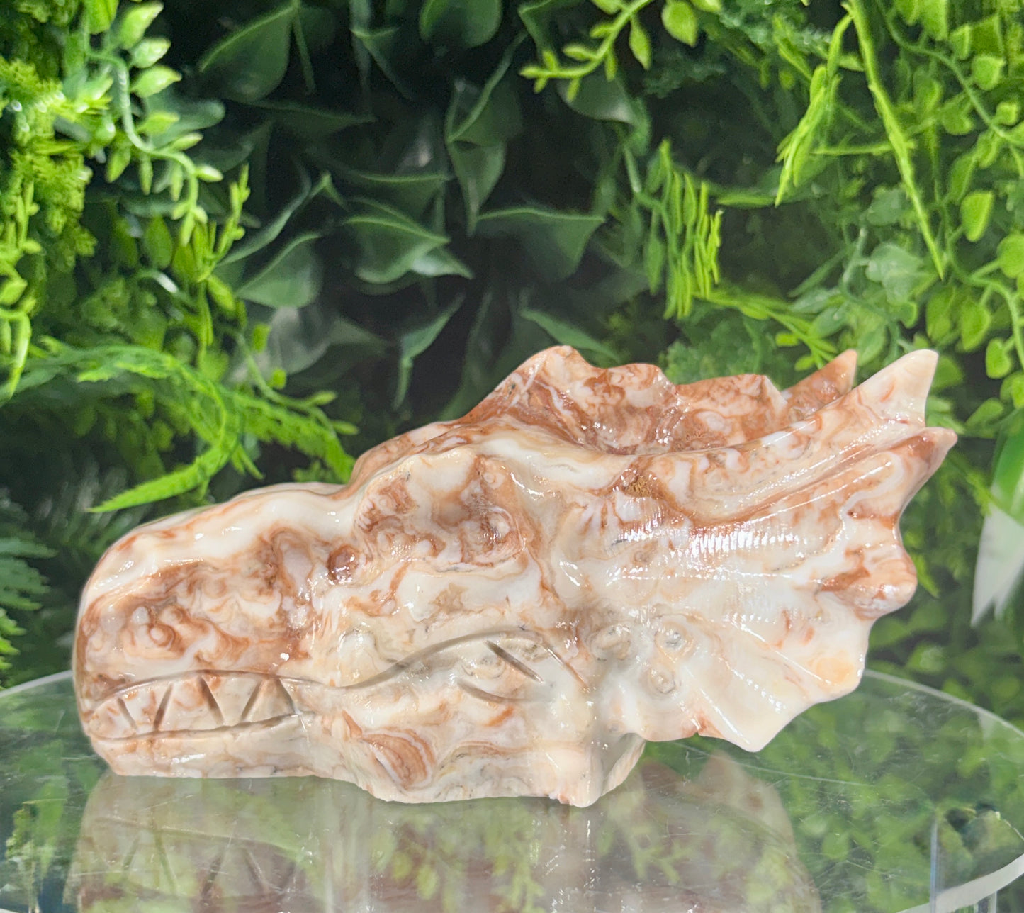 Carved Calcite Dragon Head -Confidence • Joy • Empowered Energy