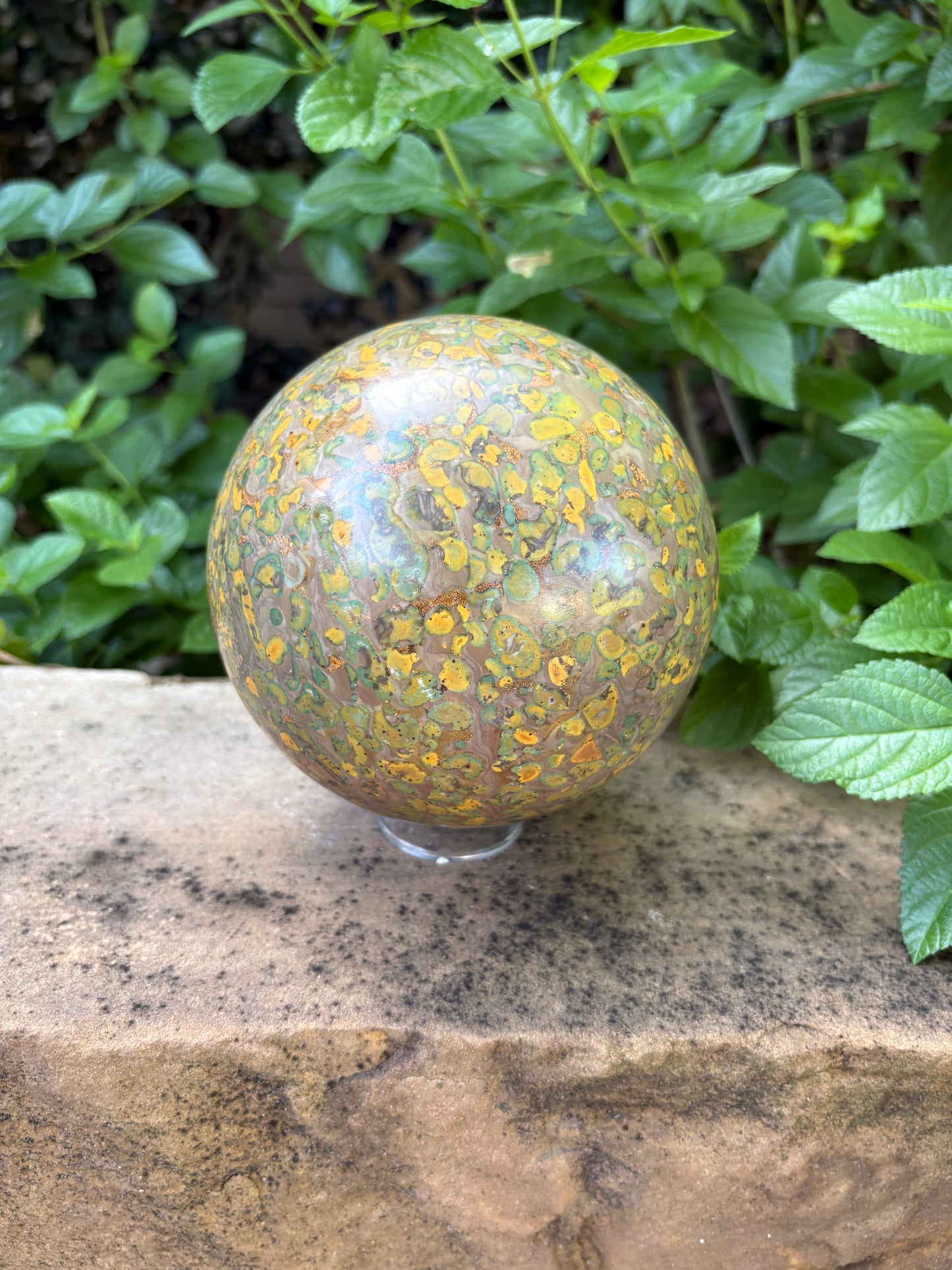 Large 7.82 lbs. Fruit Jasper Sphere -  Grounding • Vitality • Creativity