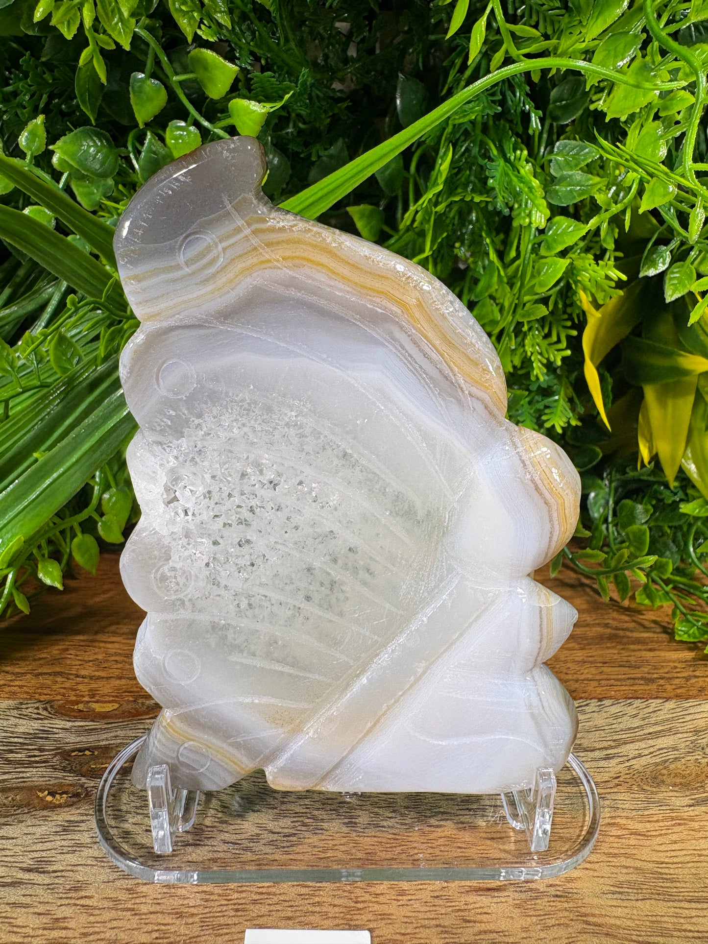 Agate Fairy Carvings with Natural Druzy - Magic • Balance • Grounding