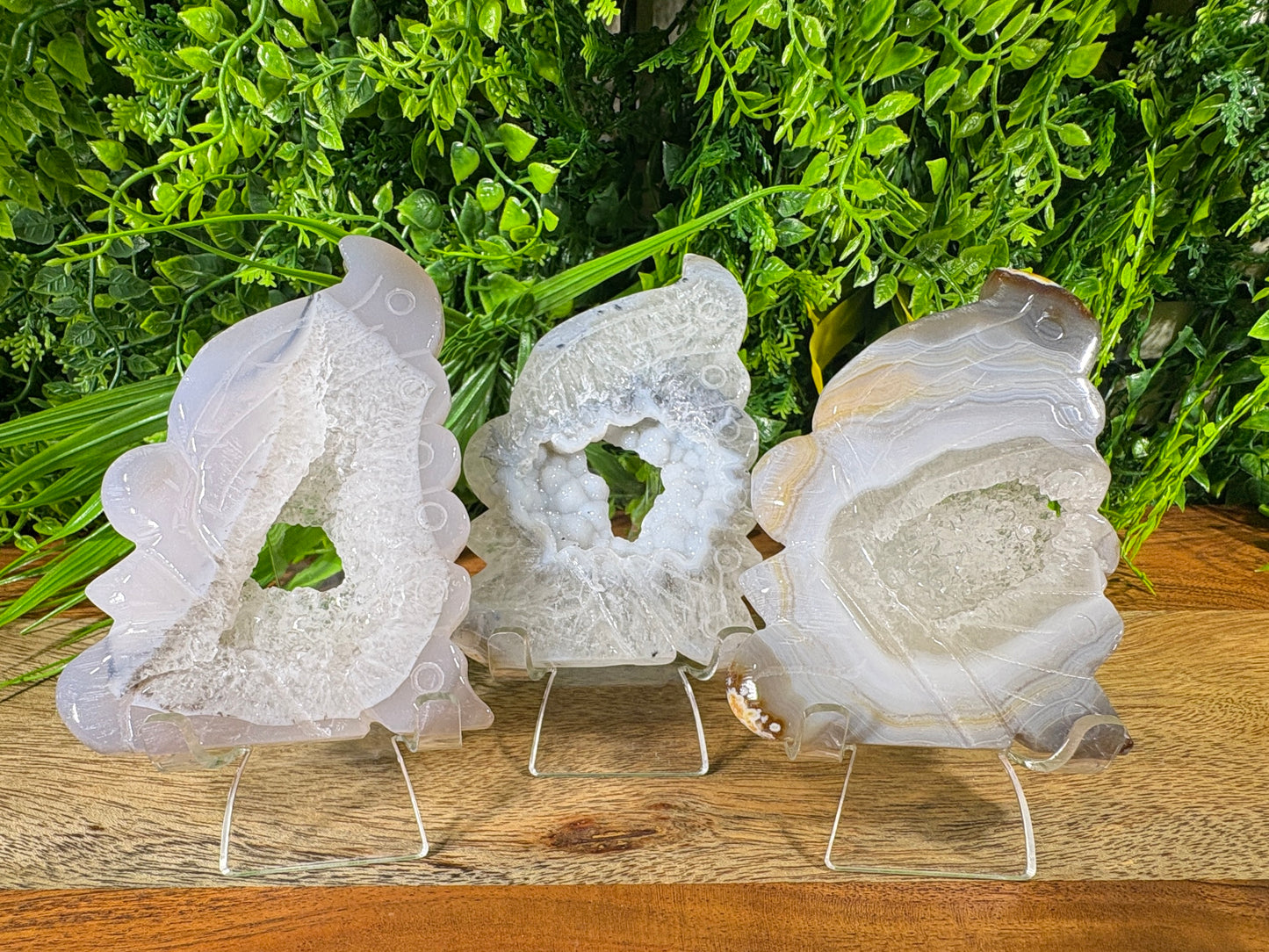 Agate Fairy Carvings with Natural Druzy - Magic • Balance • Grounding