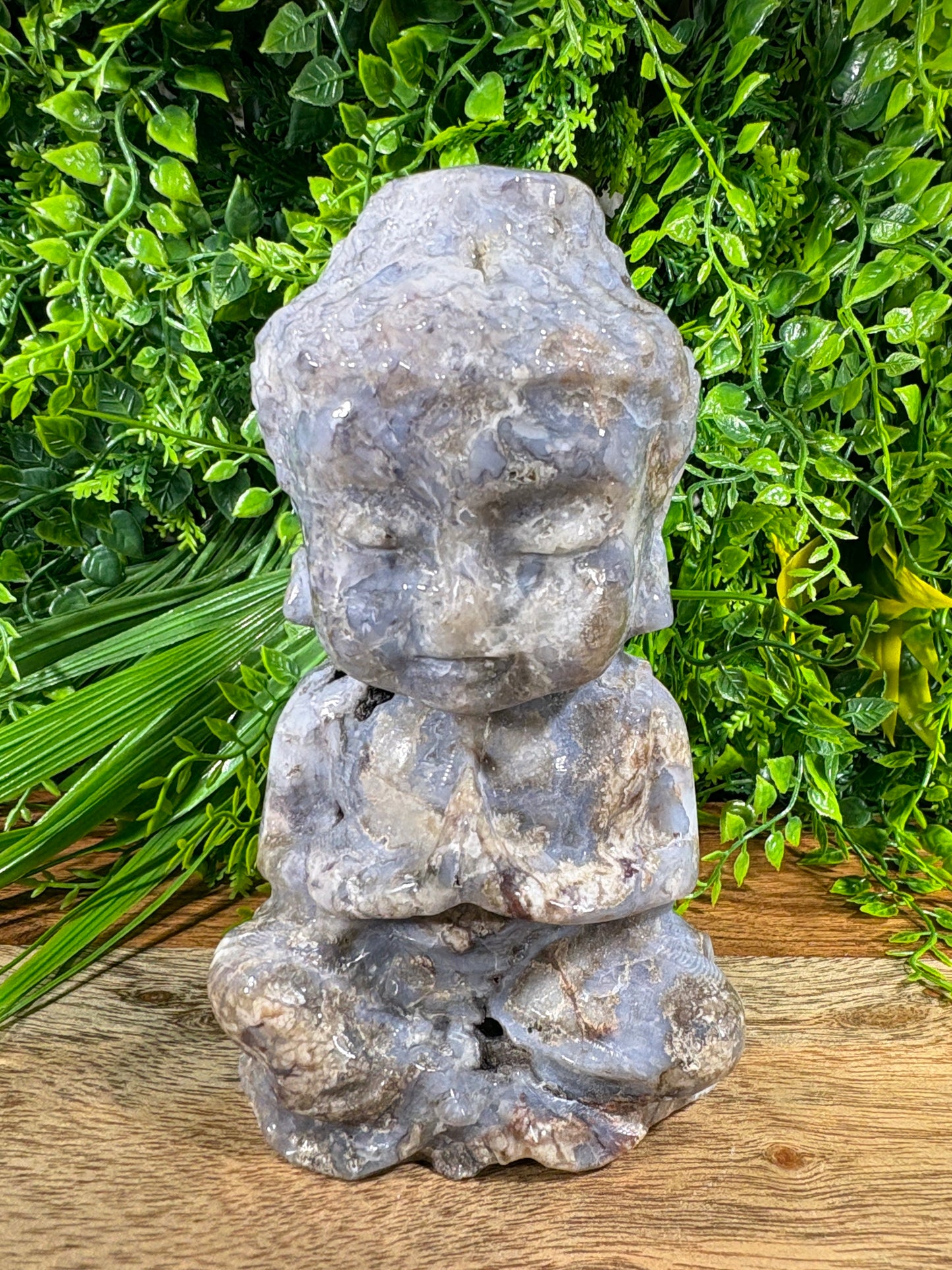 Blue Agate Buddha Guardian – Caverned Calm & Ancient Stillness  Peace | Patience | Deep Soul Grounding