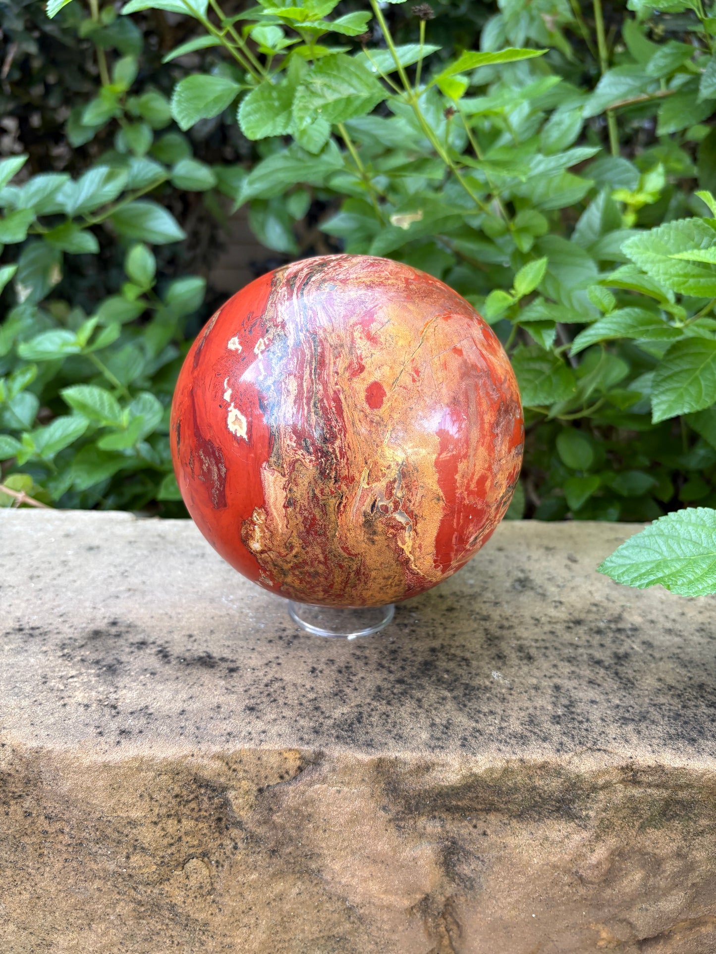 Massive 7.95 lb Red Jasper Sphere - Grounding • Strength • Courage
