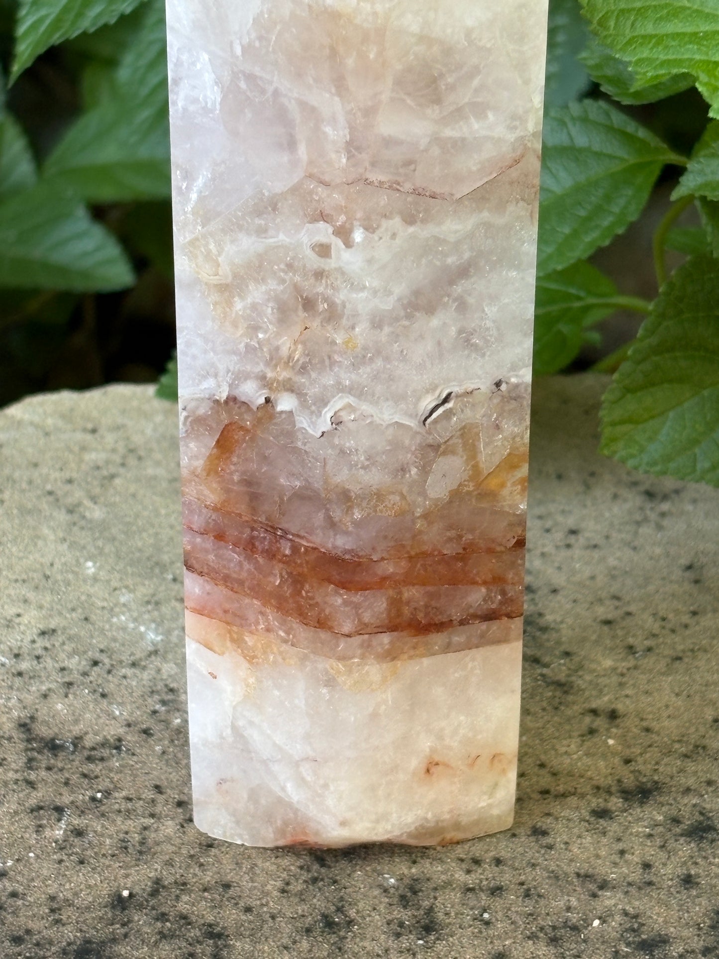 Banded Amethyst Agate Tower -  Intuition • Balance • Peace