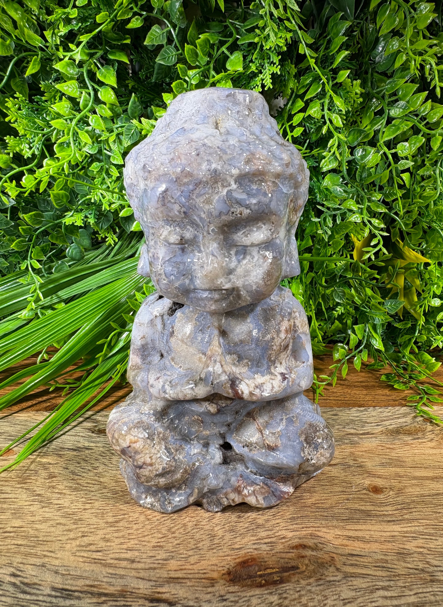Blue Agate Buddha Guardian – Caverned Calm & Ancient Stillness  Peace | Patience | Deep Soul Grounding