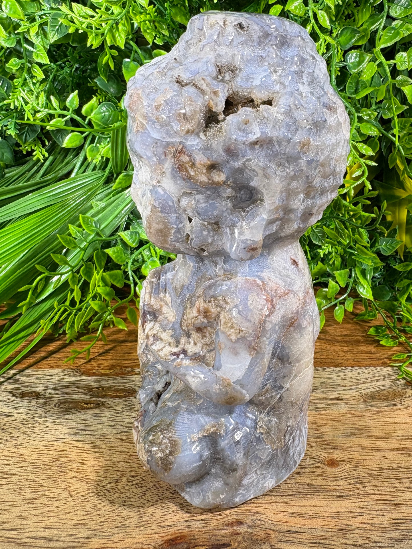 Blue Agate Buddha Guardian – Caverned Calm & Ancient Stillness  Peace | Patience | Deep Soul Grounding