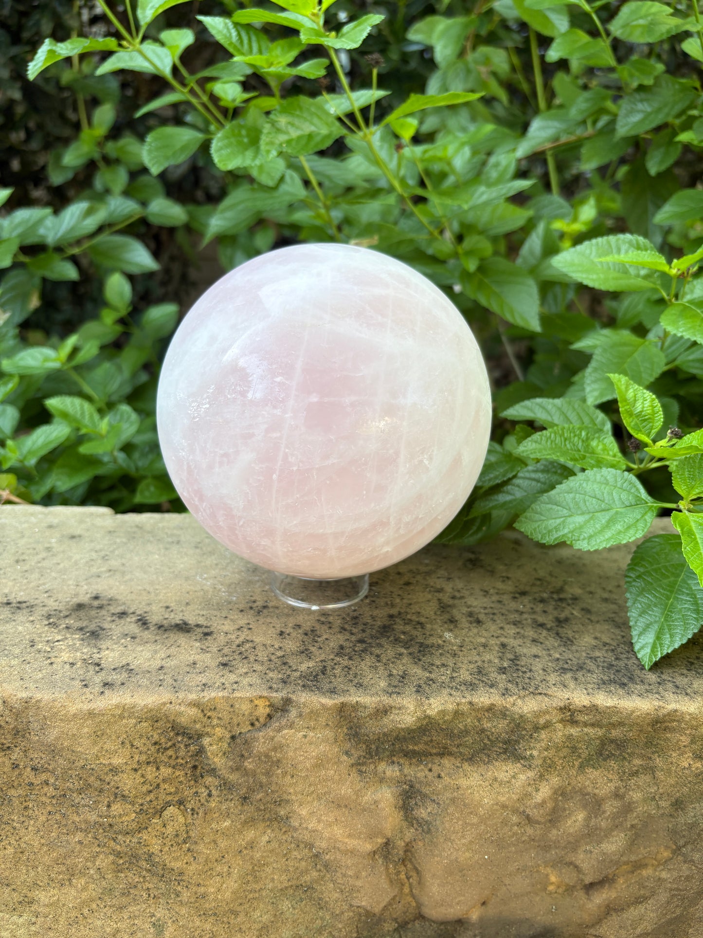 Large Rose Quartz Sphere 8.14 lbs.  - Love  & Compassion