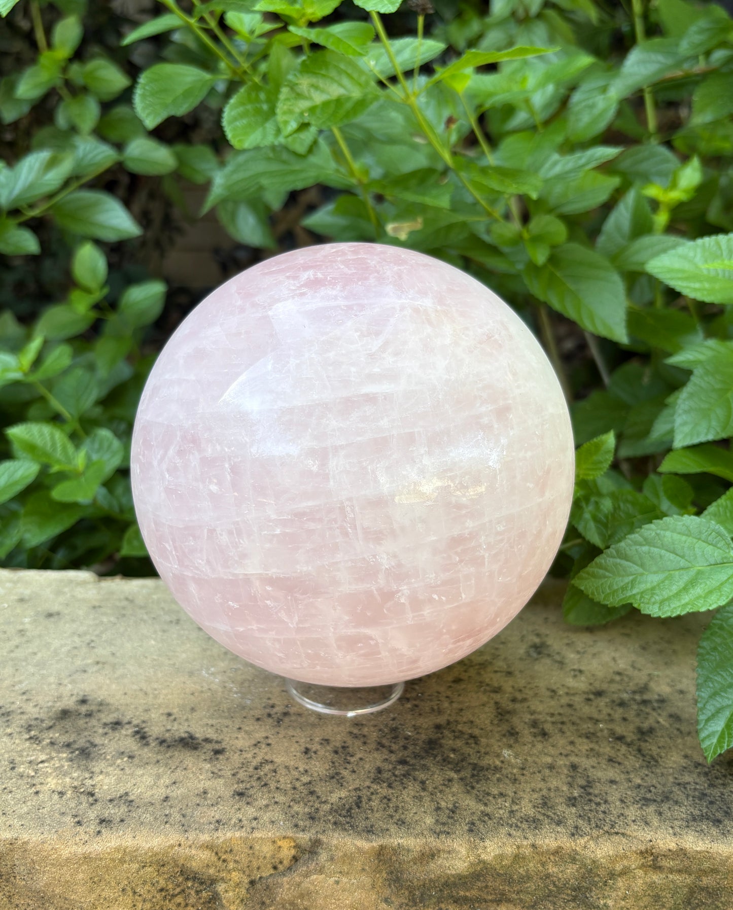 Large Rose Quartz Sphere 10.27 lbs. Love & Compassion