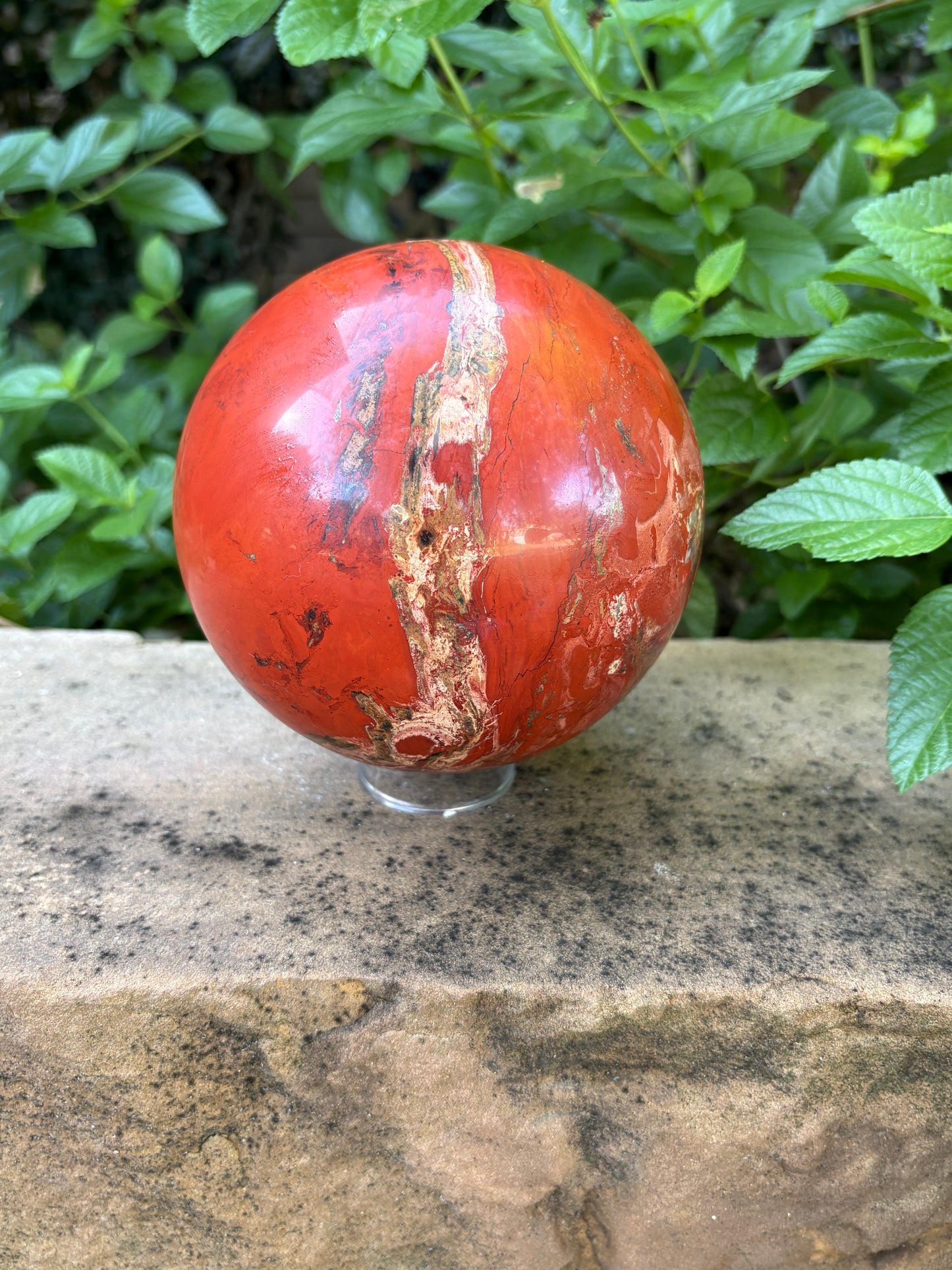 Massive 7.95 lb Red Jasper Sphere - Grounding • Strength • Courage