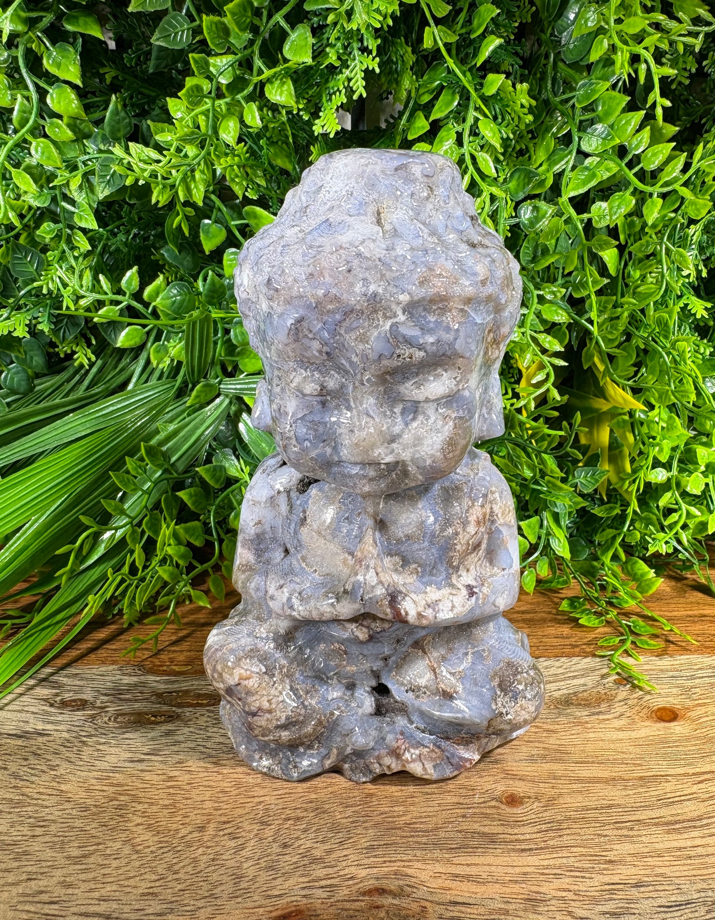 Blue Agate Buddha Guardian – Caverned Calm & Ancient Stillness  Peace | Patience | Deep Soul Grounding