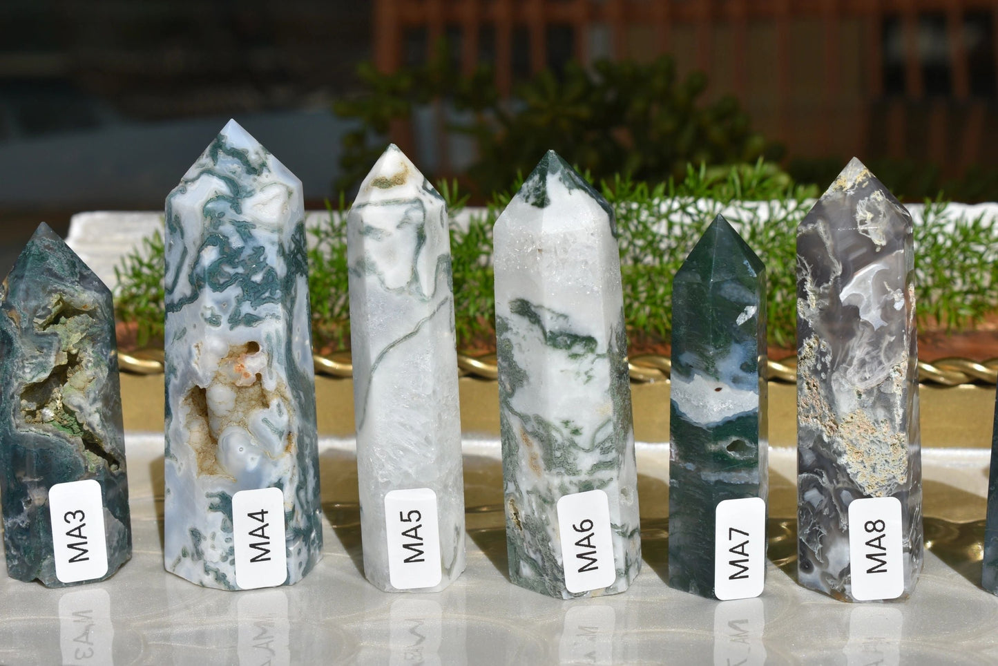 🌿 Moss Agate Towers – Grounding, Renewal & Earth Magic | Choose Your Piece