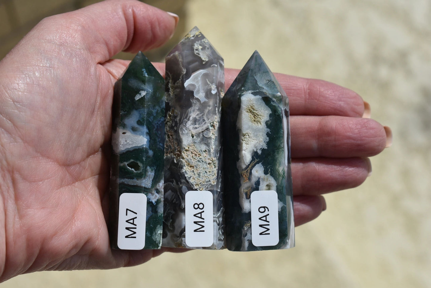 🌿 Moss Agate Towers – Grounding, Renewal & Earth Magic | Choose Your Piece