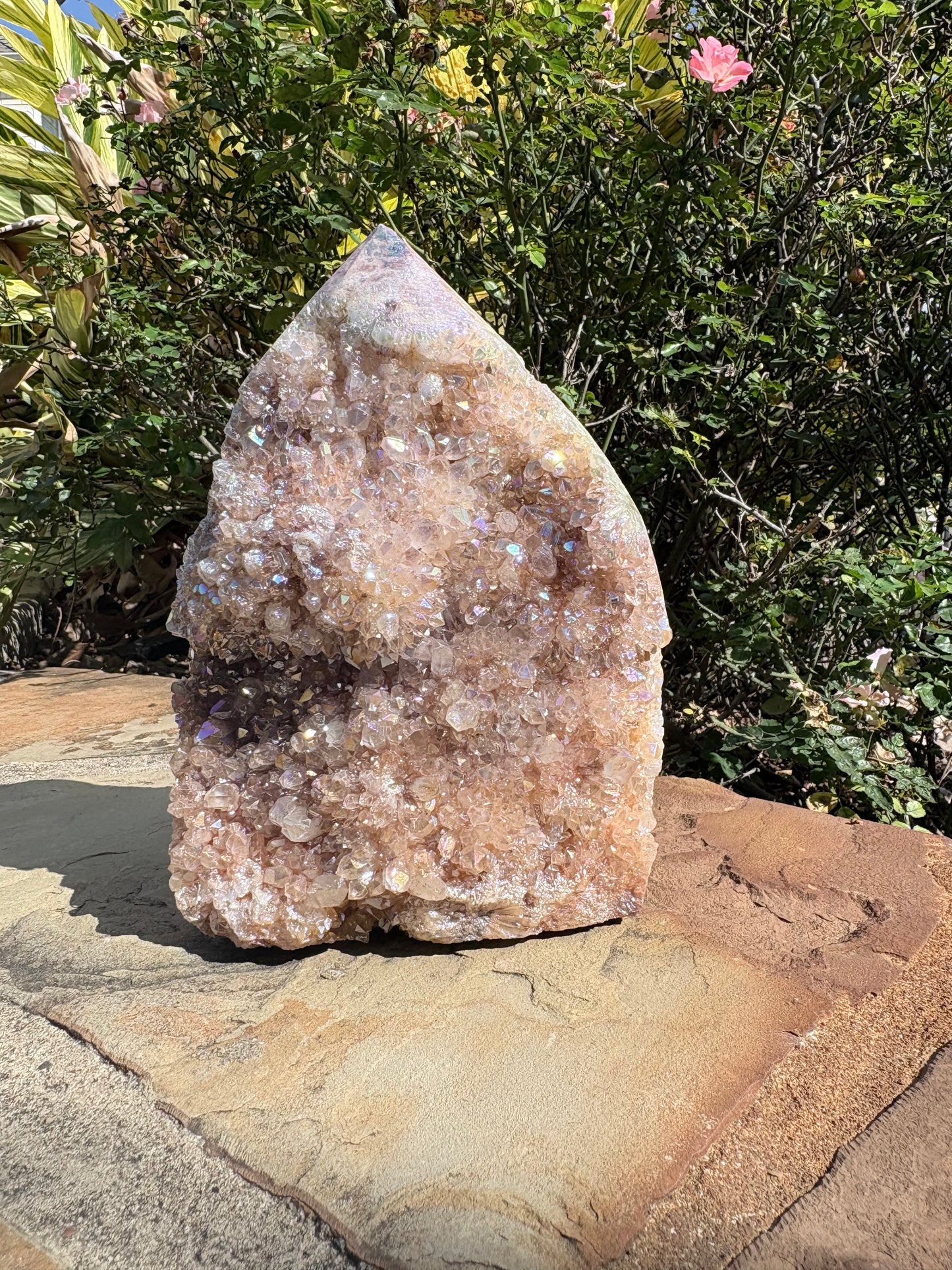 ✨ Aura Quartz Raw Crystal Cathedral Tower – Radiance • Amplification • Cosmic Spark