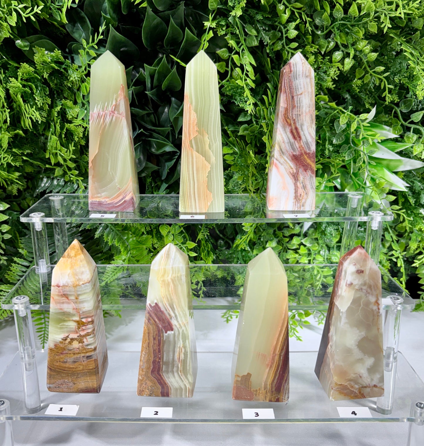 Natural Banded Onyx Towers Grounding • Confidence • Calm Energy