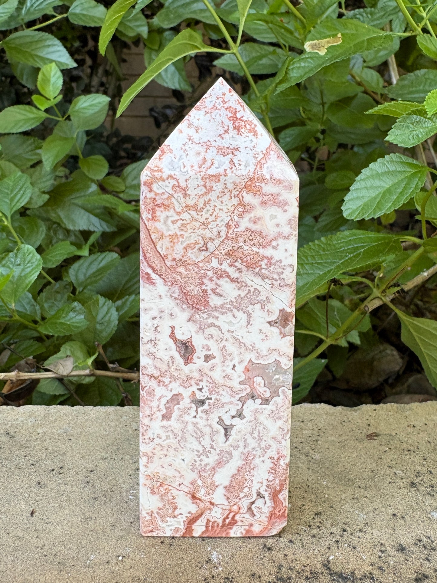 Pink Mexican Crazy Lace Agate Tower - Optimism • Grounding • Creativity