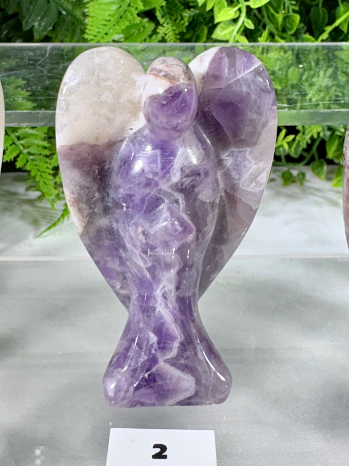 Crystal Angel Carvings | Garden Quartz, Amethyst, Strawberry Quartz, Aventurine & UV Reactive Yooperlite Angels - Guidance • Peace • Positive Energy