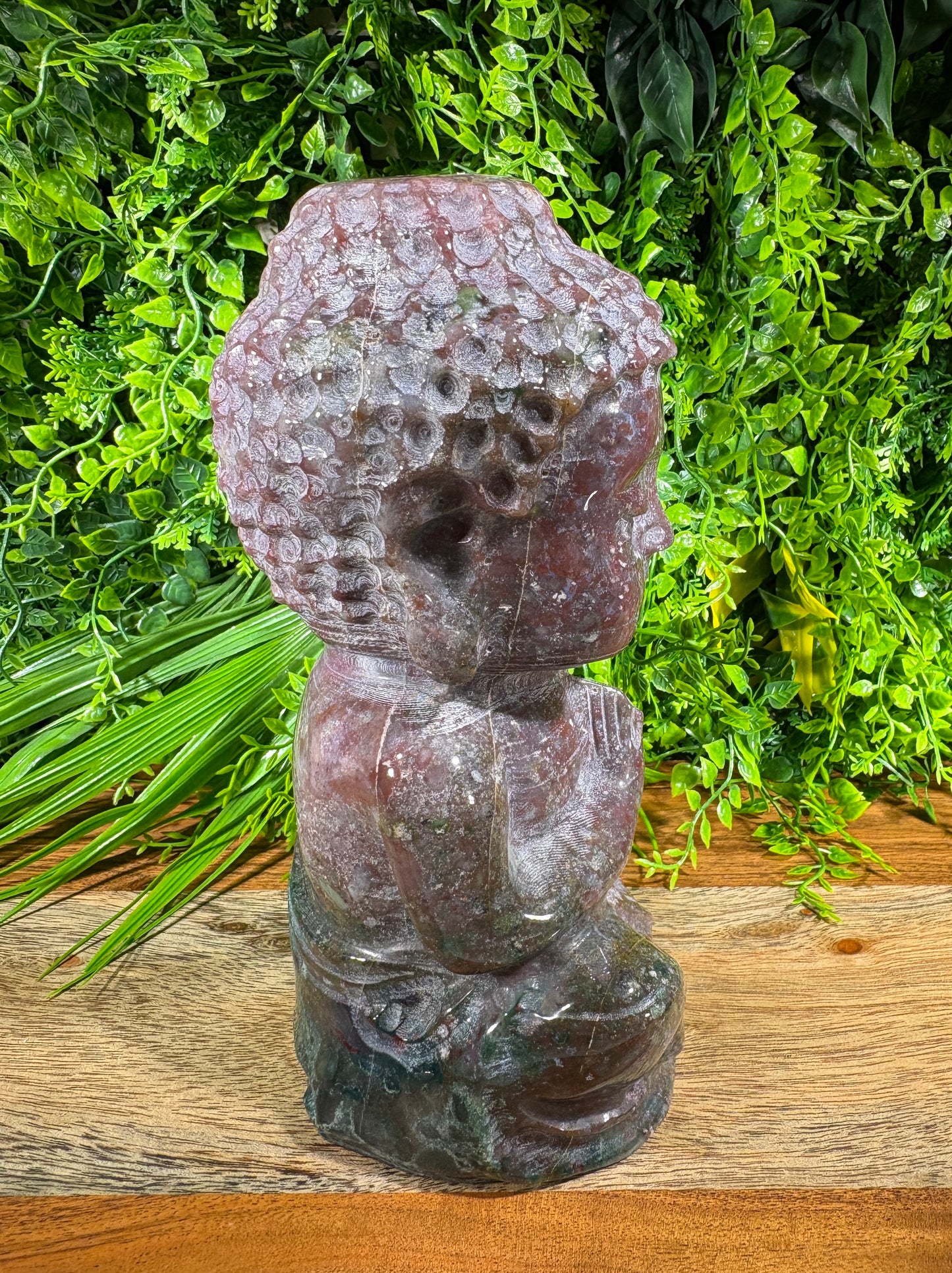 “Tidekeeper” 5.5lb. Orbicular Jasper Buddha | Emotional Balance • Calm Presence • Joyful Grounding