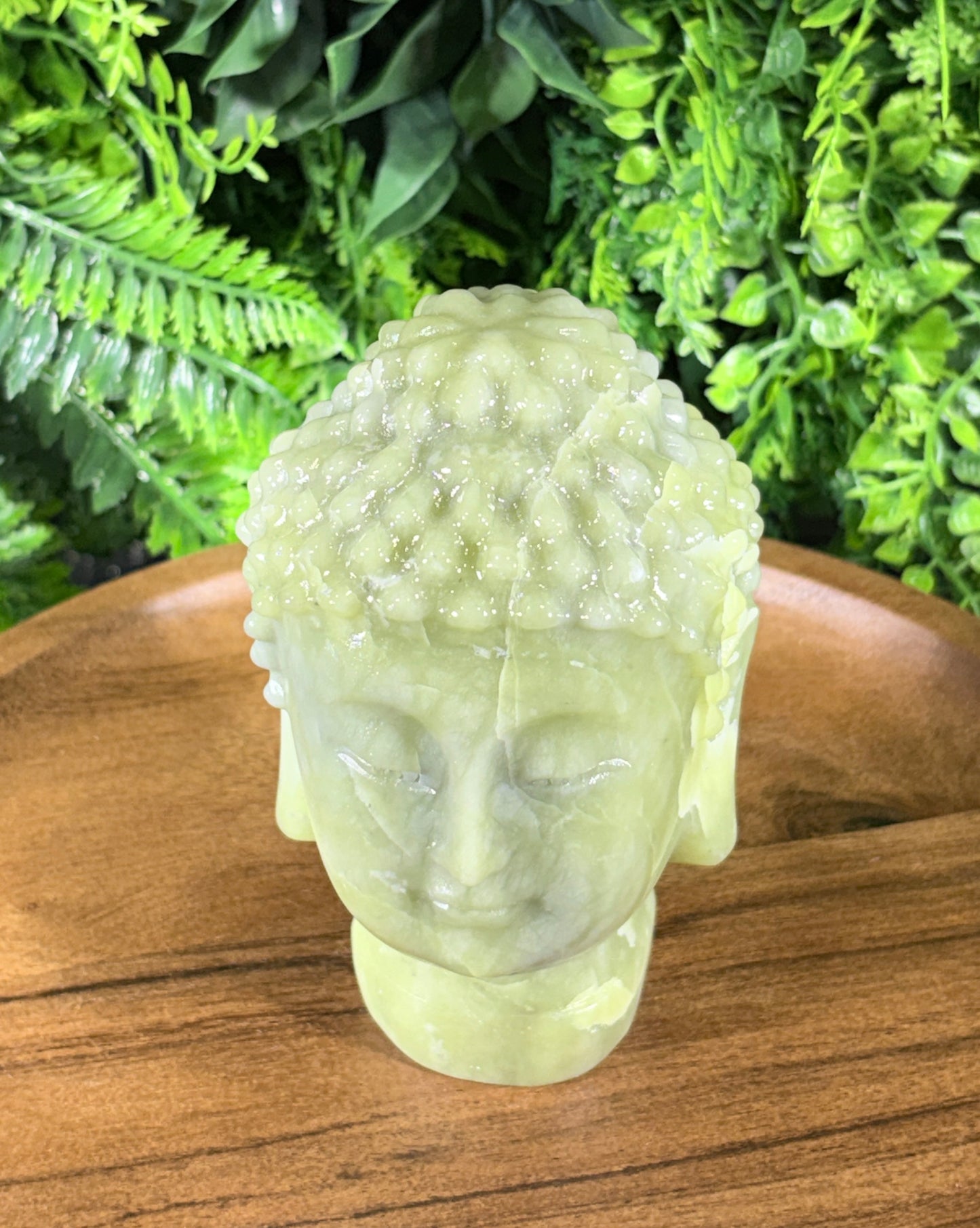 Serpentine Buddha Head Grounding • Inner Peace • Spiritual Growth