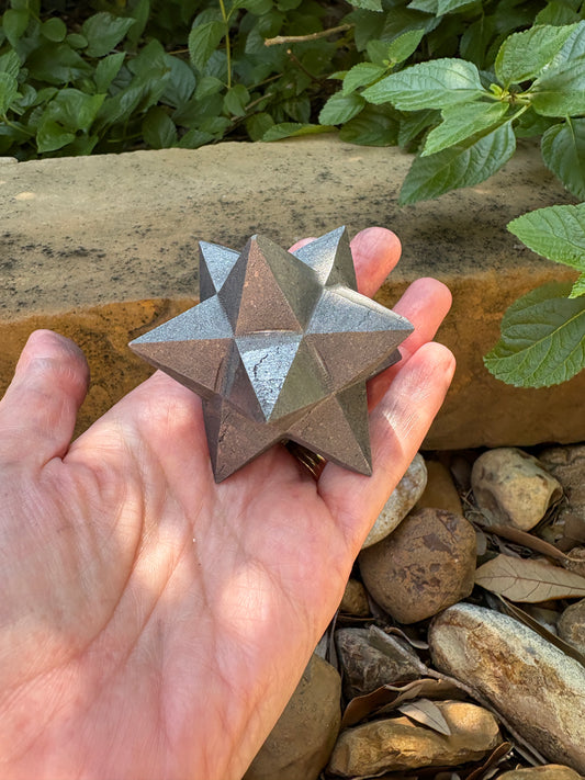 Shungite Geometric Star | Grounding • Protection • Energetic Clearing