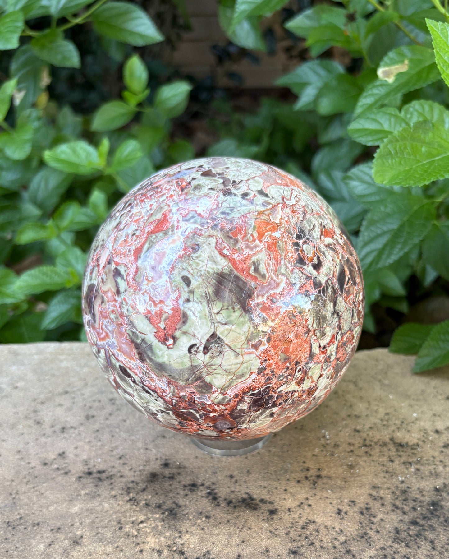 Large Money Agate Sphere - 115 mm - 5 lbs - Abundance • Prosperity • Growth