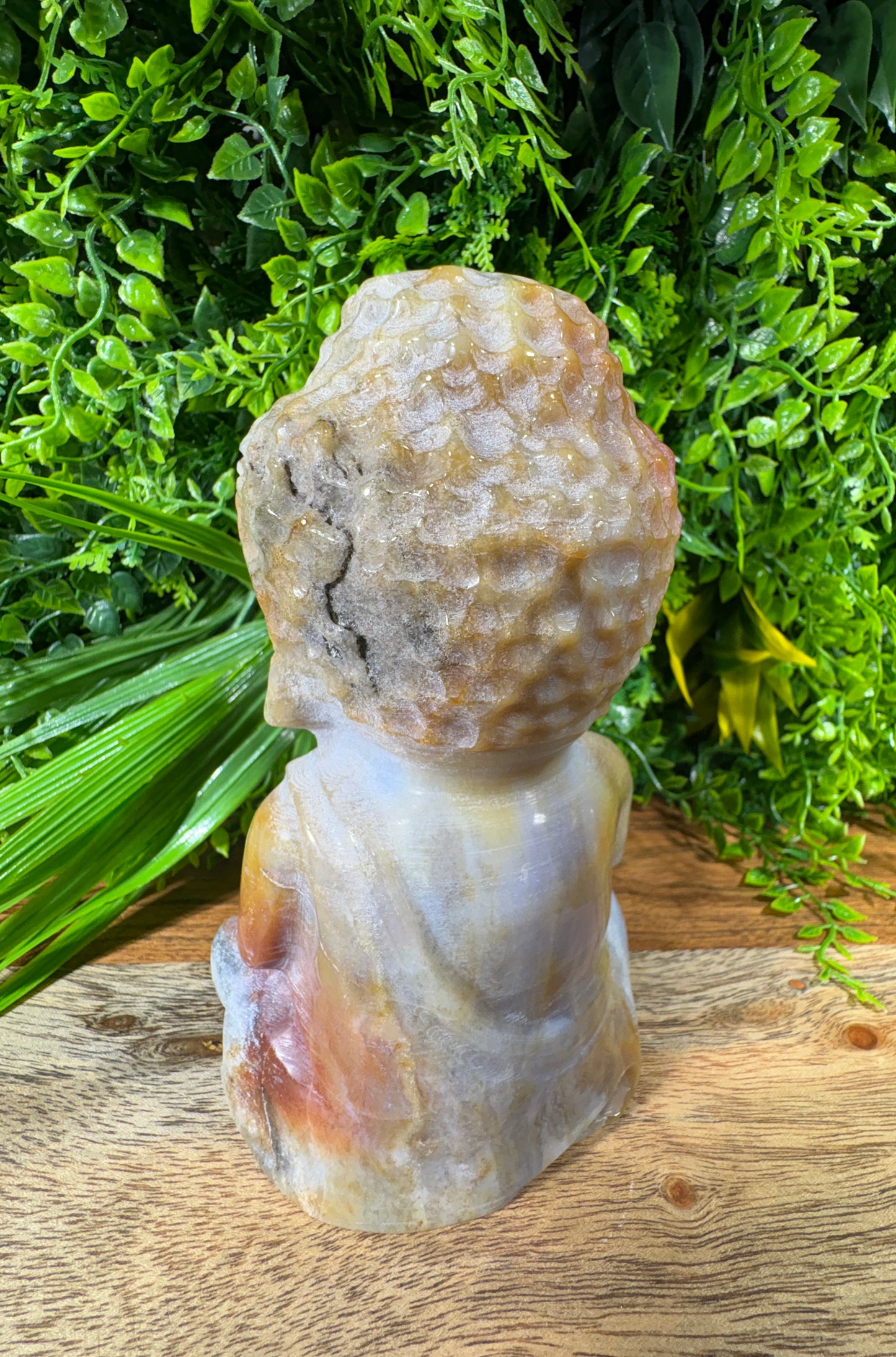 Multicolor Banded Agate Buddha - Grounding • Balance • Inner Peace