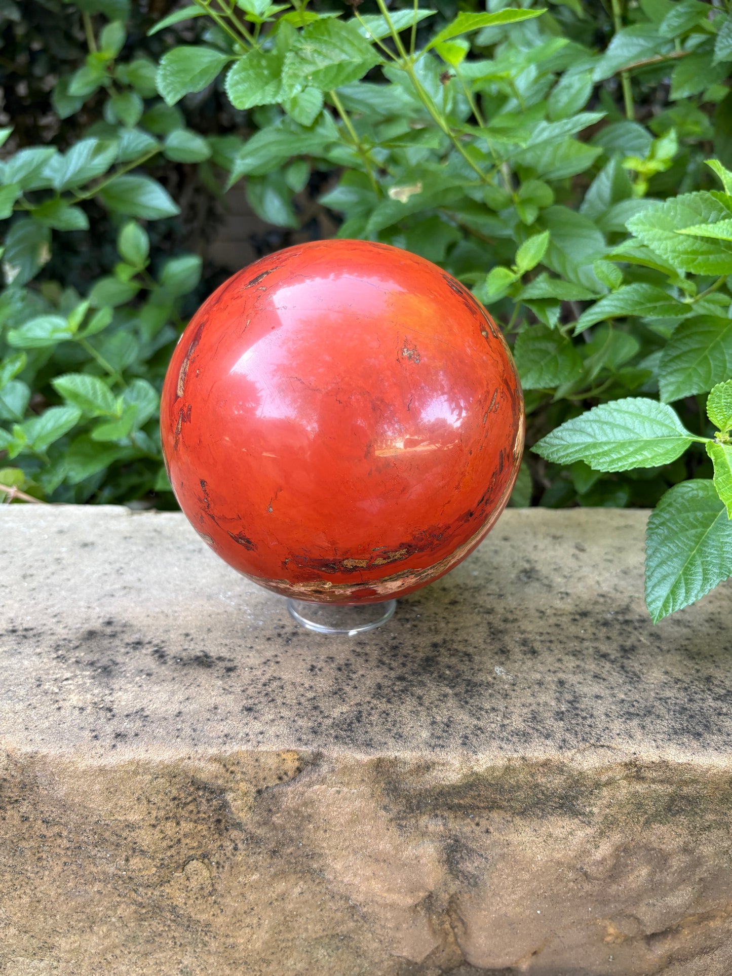 Massive 7.95 lb Red Jasper Sphere - Grounding • Strength • Courage