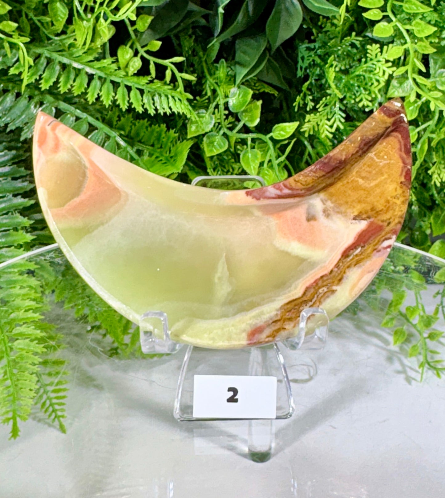 Natural Banded Onyx Crescent Moons & Star - Crystal Tray - Trinket Holder - Peace • Protection • Dreamy Intentions