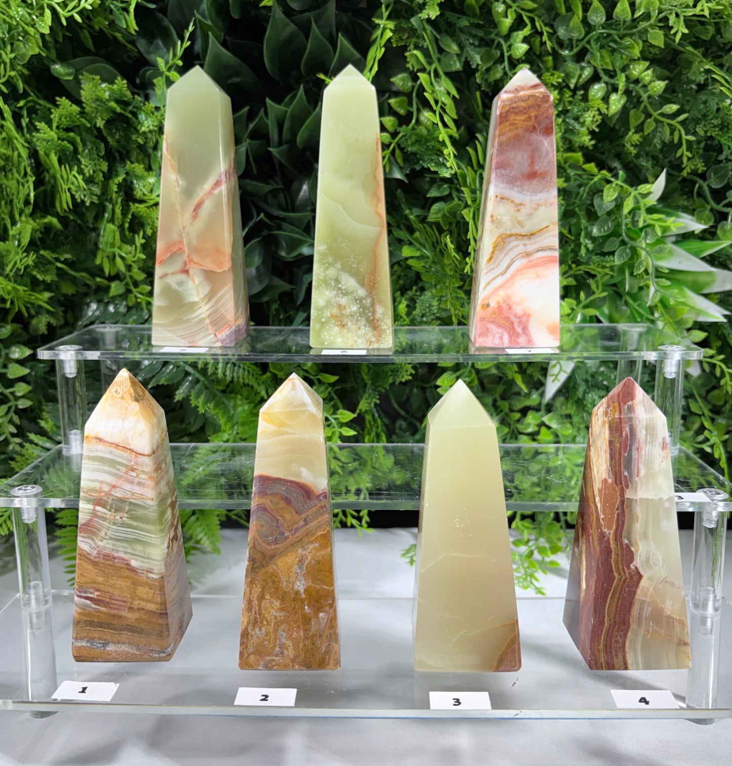Natural Banded Onyx Towers Grounding • Confidence • Calm Energy