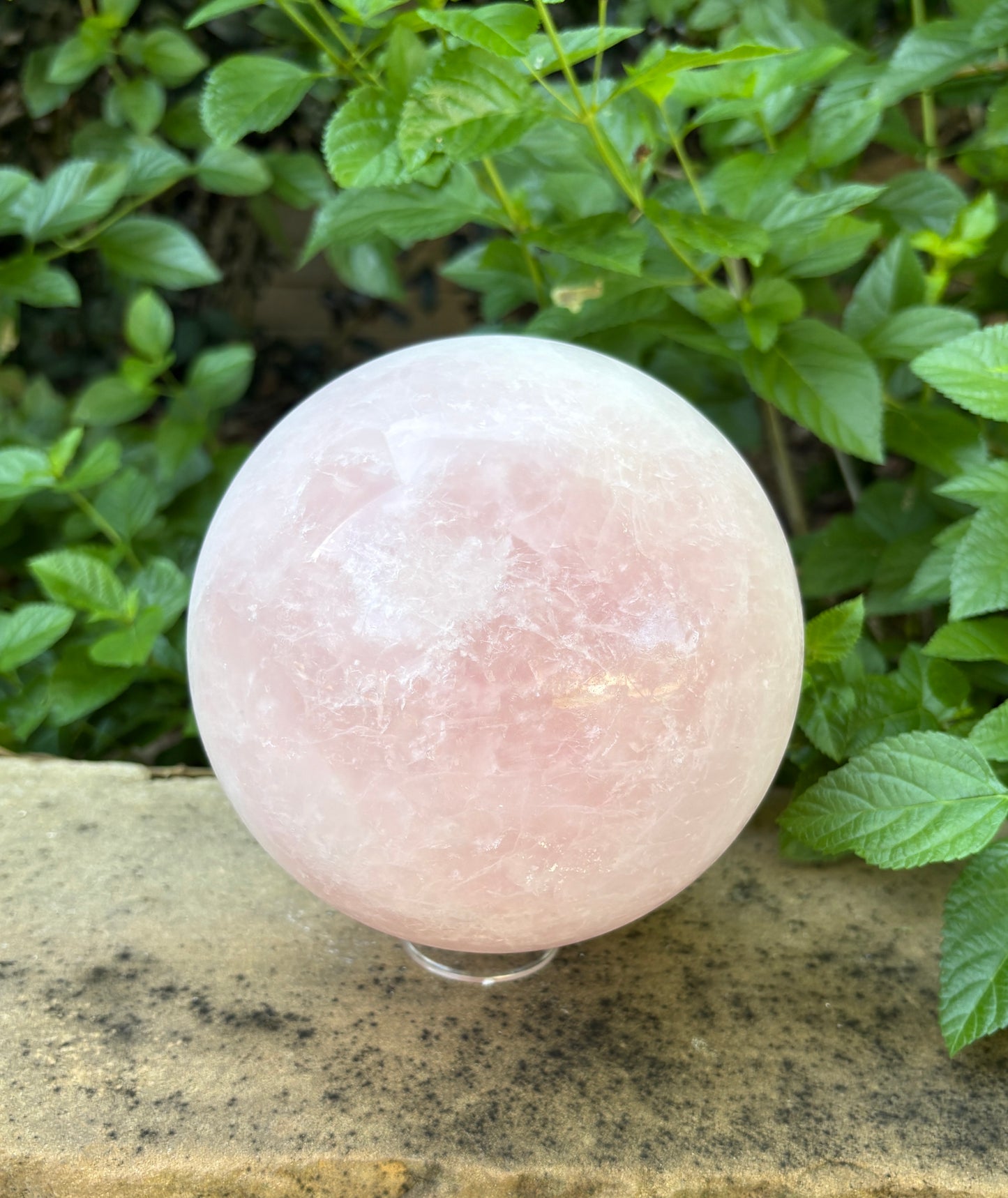 Large Rose Quartz Sphere 10.27 lbs. Love & Compassion
