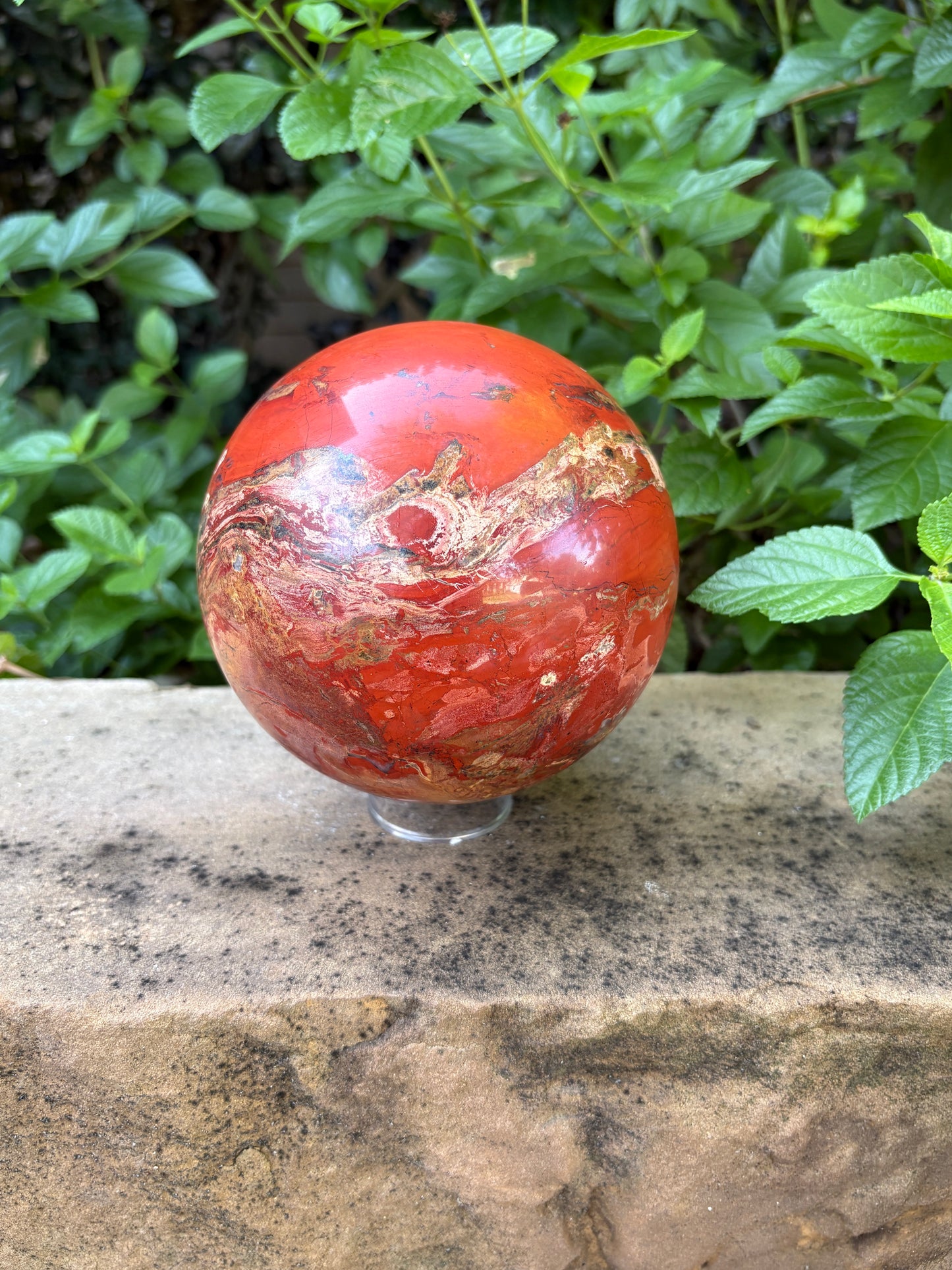 Massive 7.95 lb Red Jasper Sphere - Grounding • Strength • Courage
