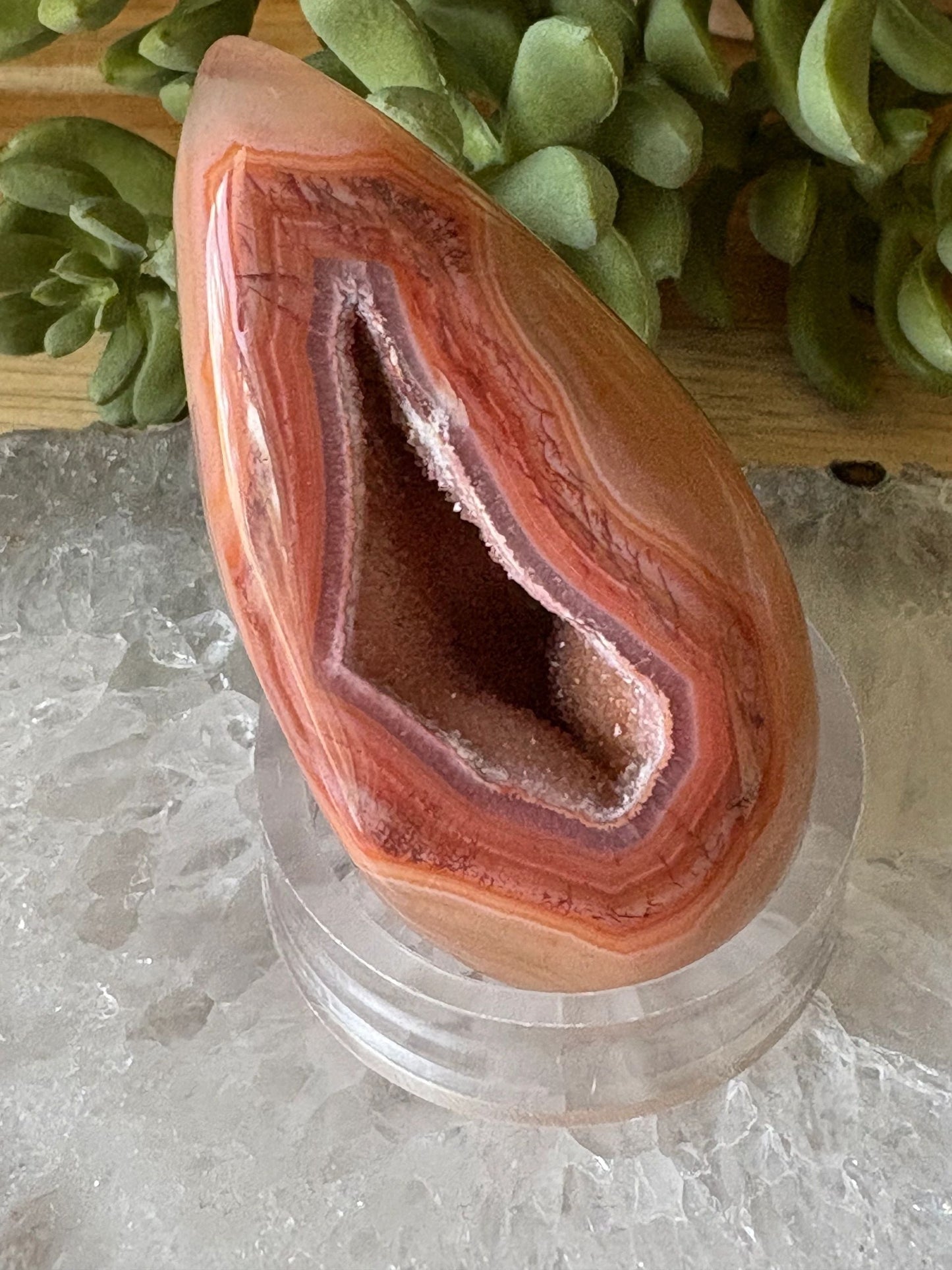 Carnelian Freeform with Druzy Spark – Vitality, Courage & Creative Fire | 3.78 oz