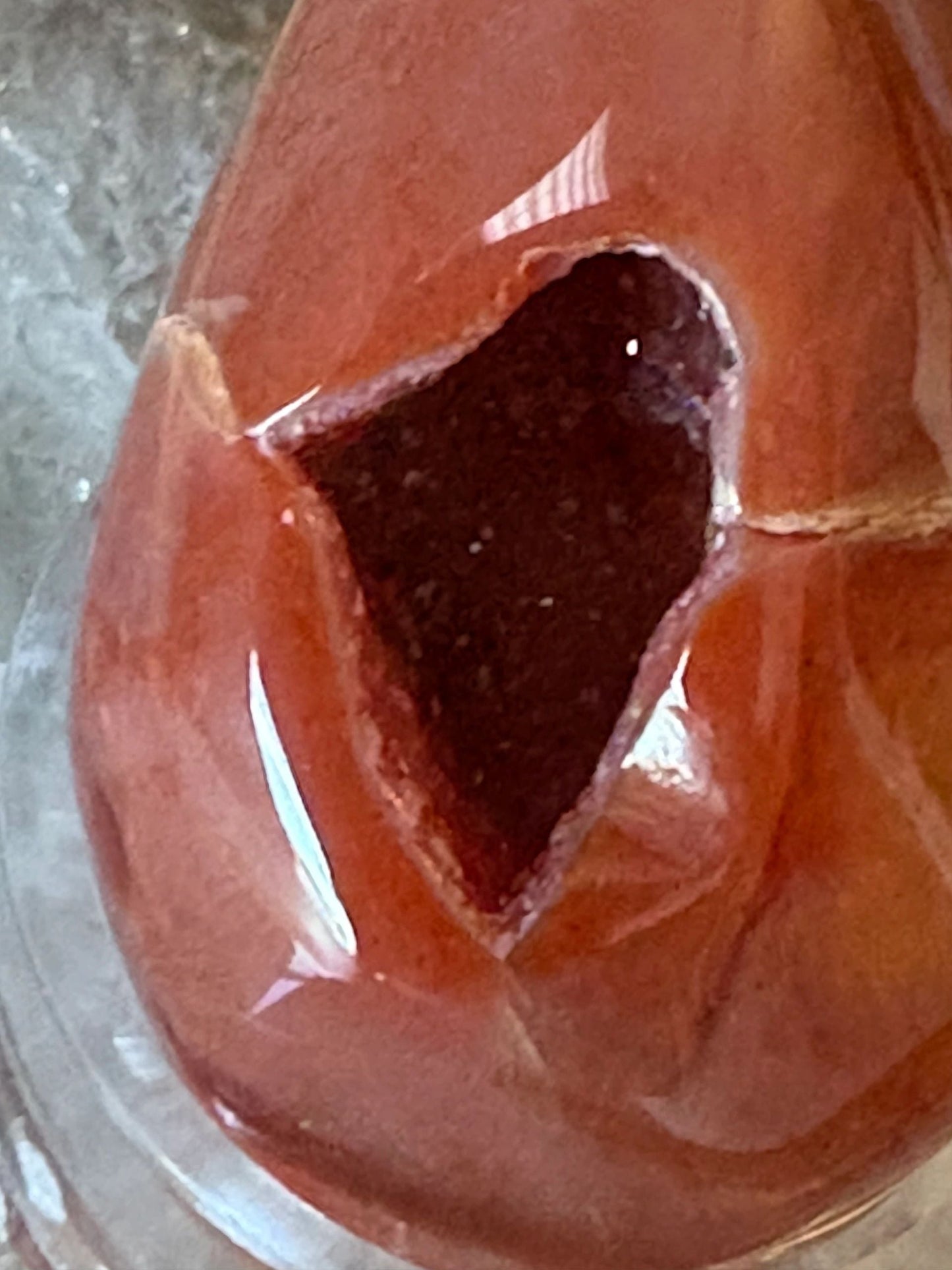 🔥Carnelian Druzy Freeform – Vitality, Courage & Flow | 1.33 oz
