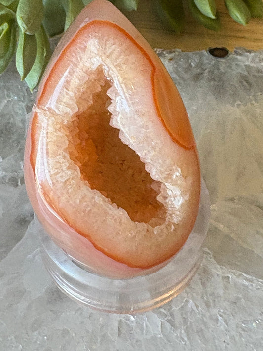 Carnelian Agate Druzy Freeform – Vitality, Passion, Creativity |1.80 oz