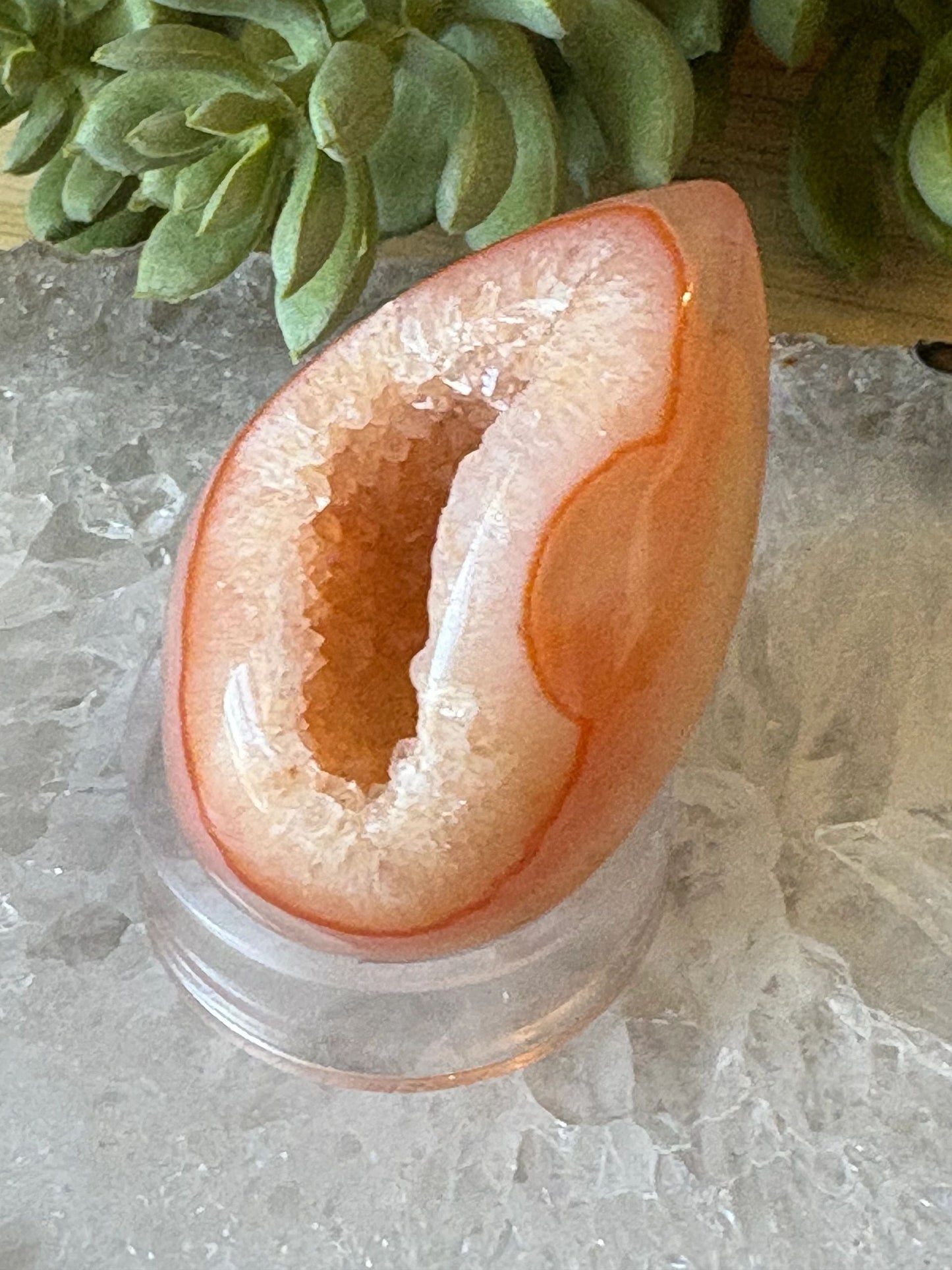 Carnelian Agate Druzy Freeform – Vitality, Passion, Creativity |1.80 oz