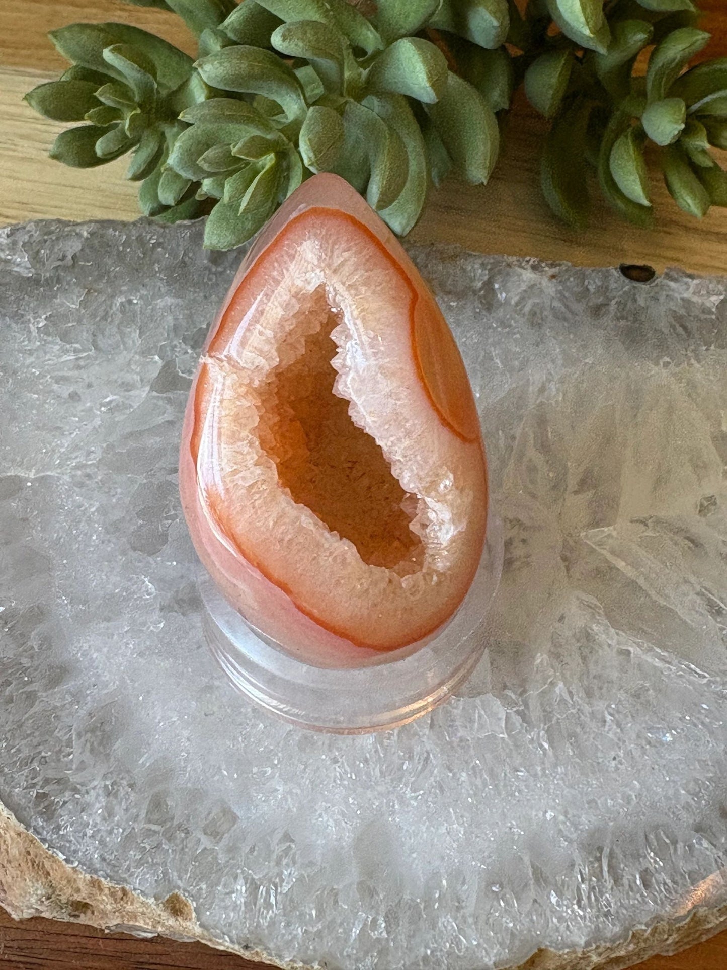 Carnelian Agate Druzy Freeform – Vitality, Passion, Creativity |1.80 oz