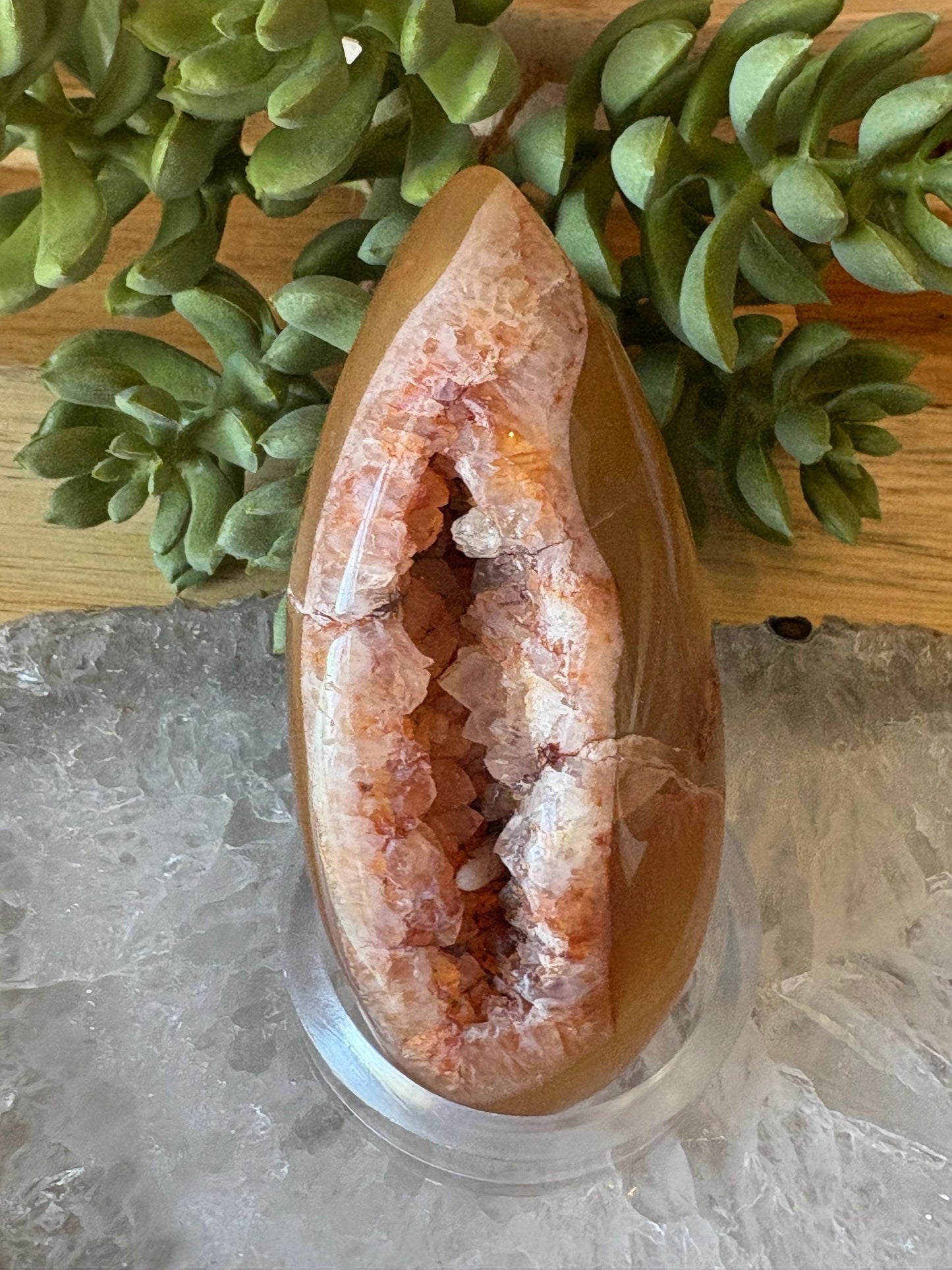 🔥Carnelian Druzy Freeform – Passion, Flow & Inner Fire | 4.70 oz