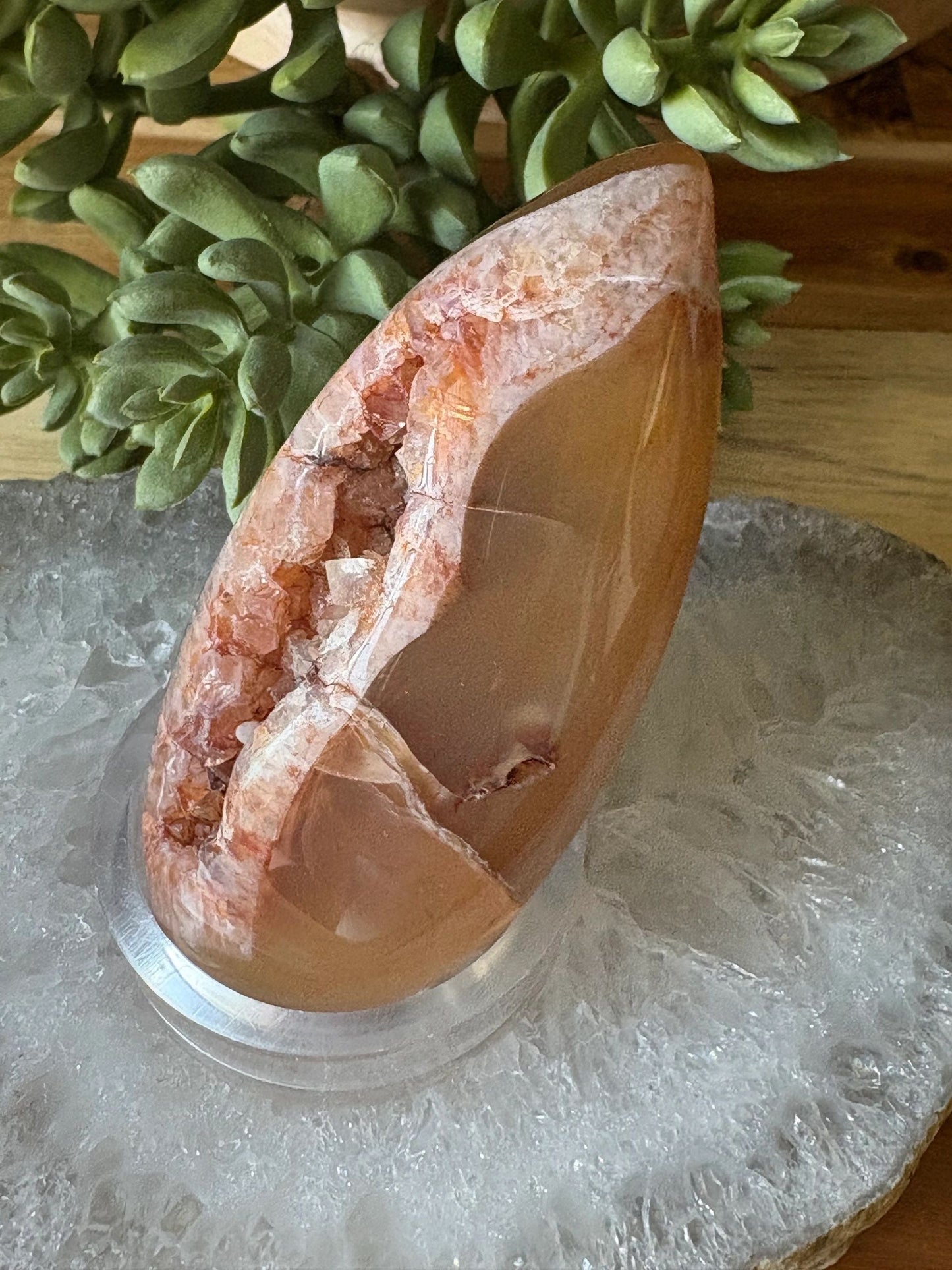 🔥Carnelian Druzy Freeform – Passion, Flow & Inner Fire | 4.70 oz