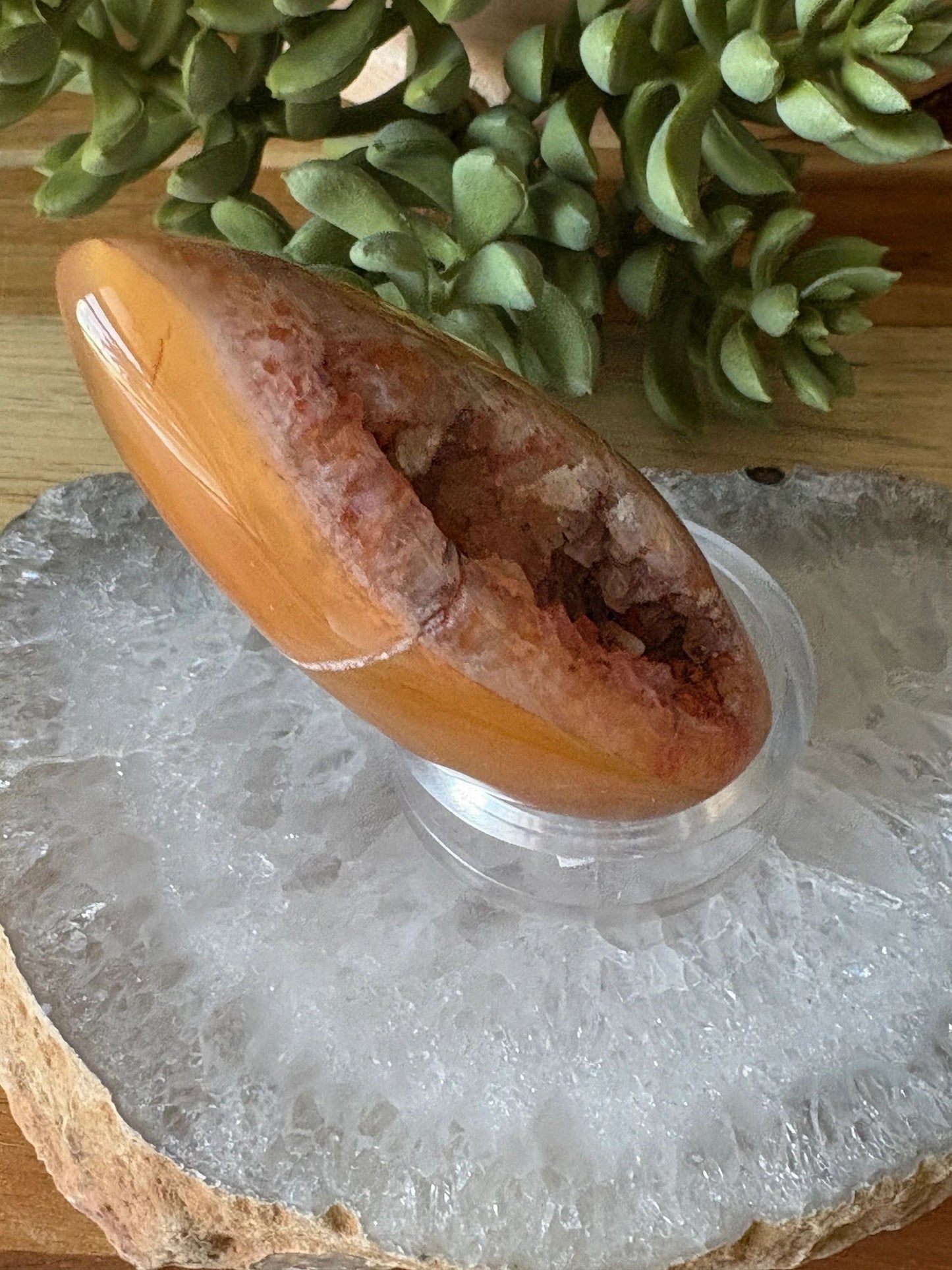 🔥Carnelian Druzy Freeform – Passion, Flow & Inner Fire | 4.70 oz