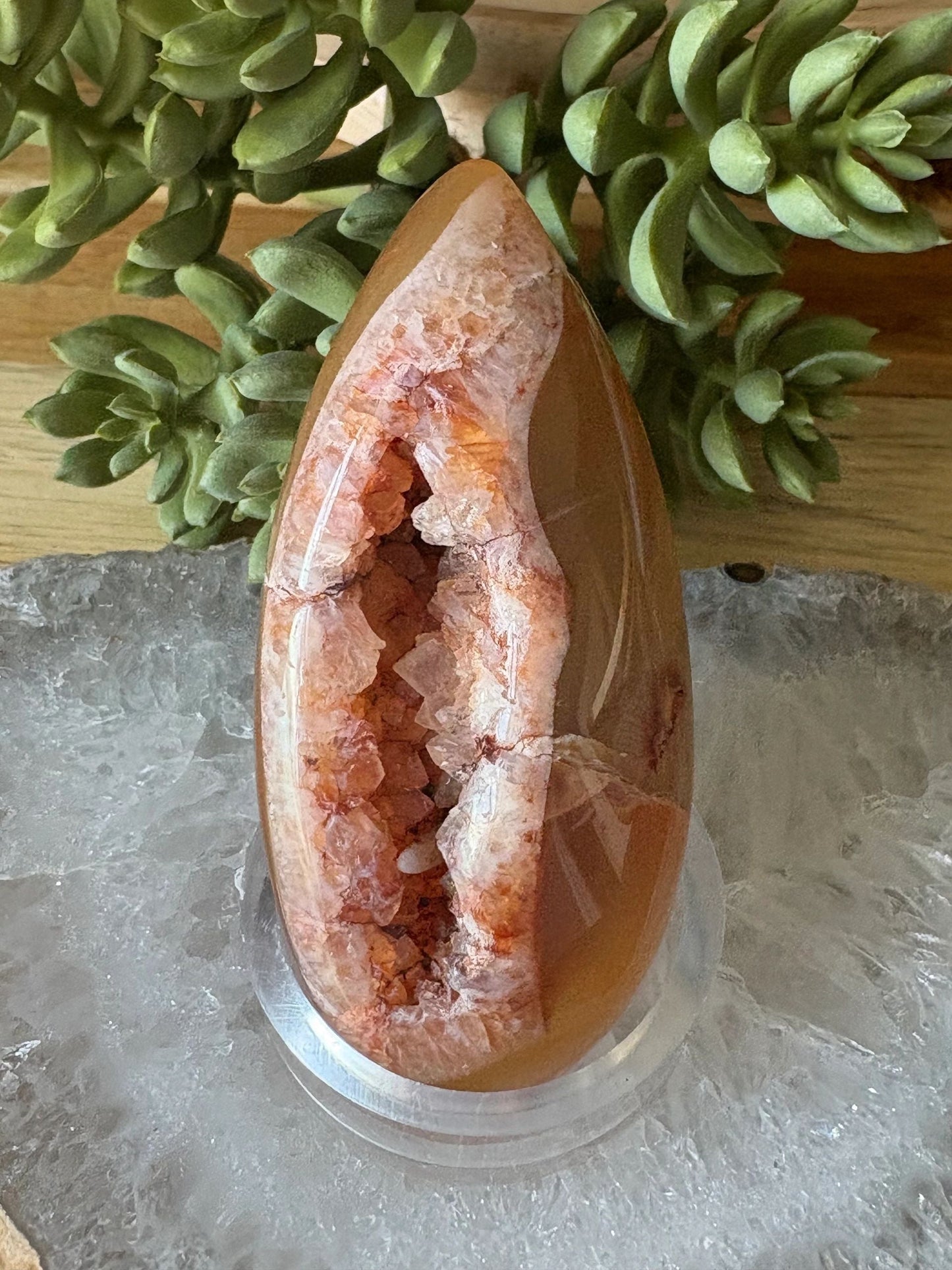 🔥Carnelian Druzy Freeform – Passion, Flow & Inner Fire | 4.70 oz