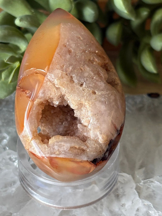 Carnelian Agate Druzy Freeform – Vitality, Passion, Manifestation 2.12 oz.