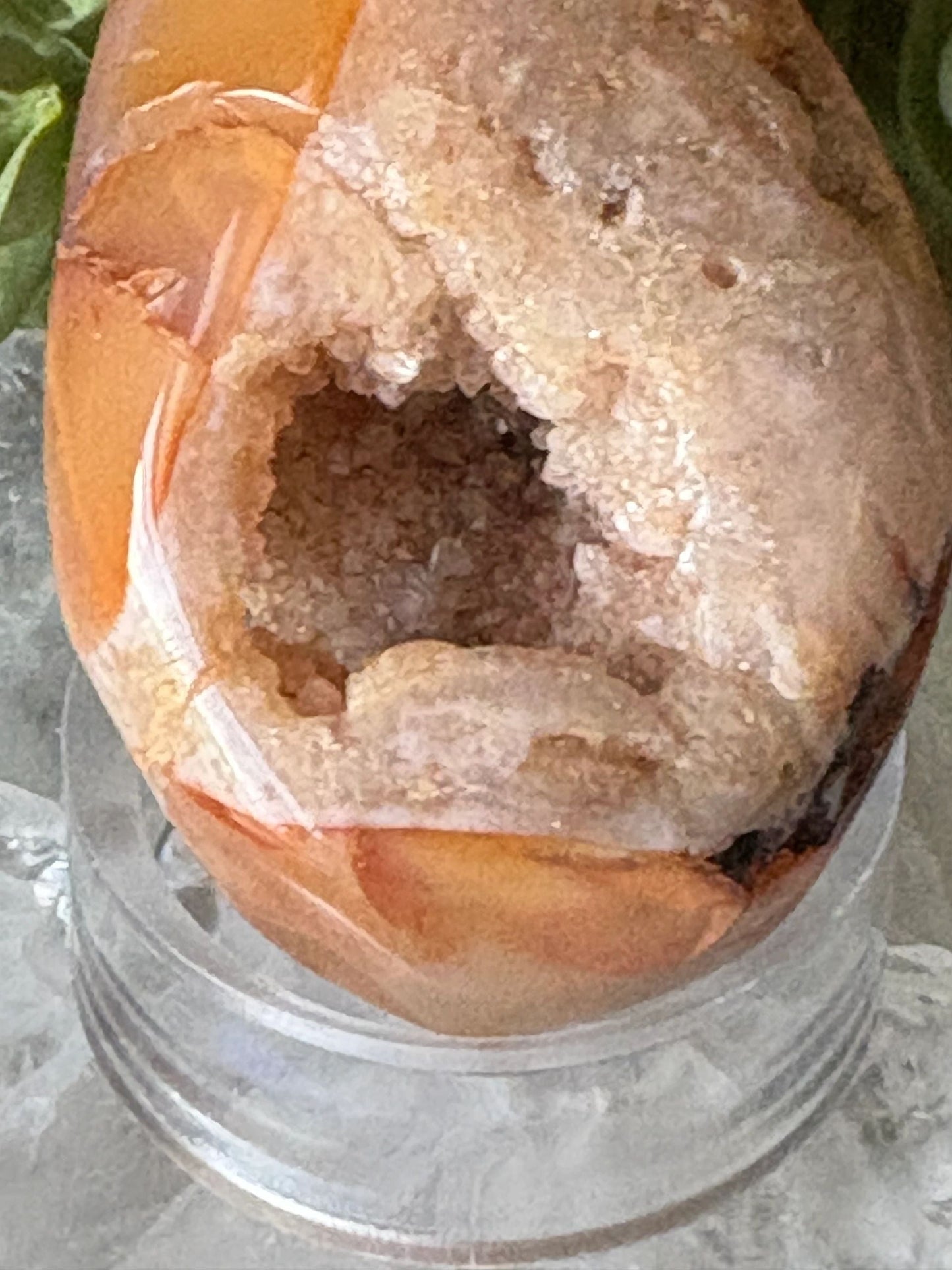 Carnelian Agate Druzy Freeform – Vitality, Passion, Manifestation 2.12 oz.