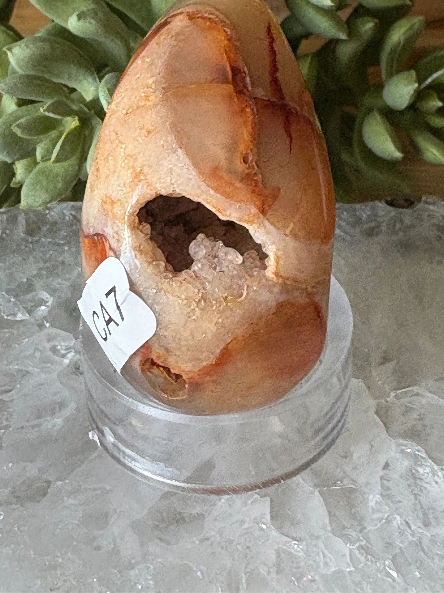 Carnelian Agate Druzy Freeform – Vitality, Passion, Manifestation 2.12 oz.