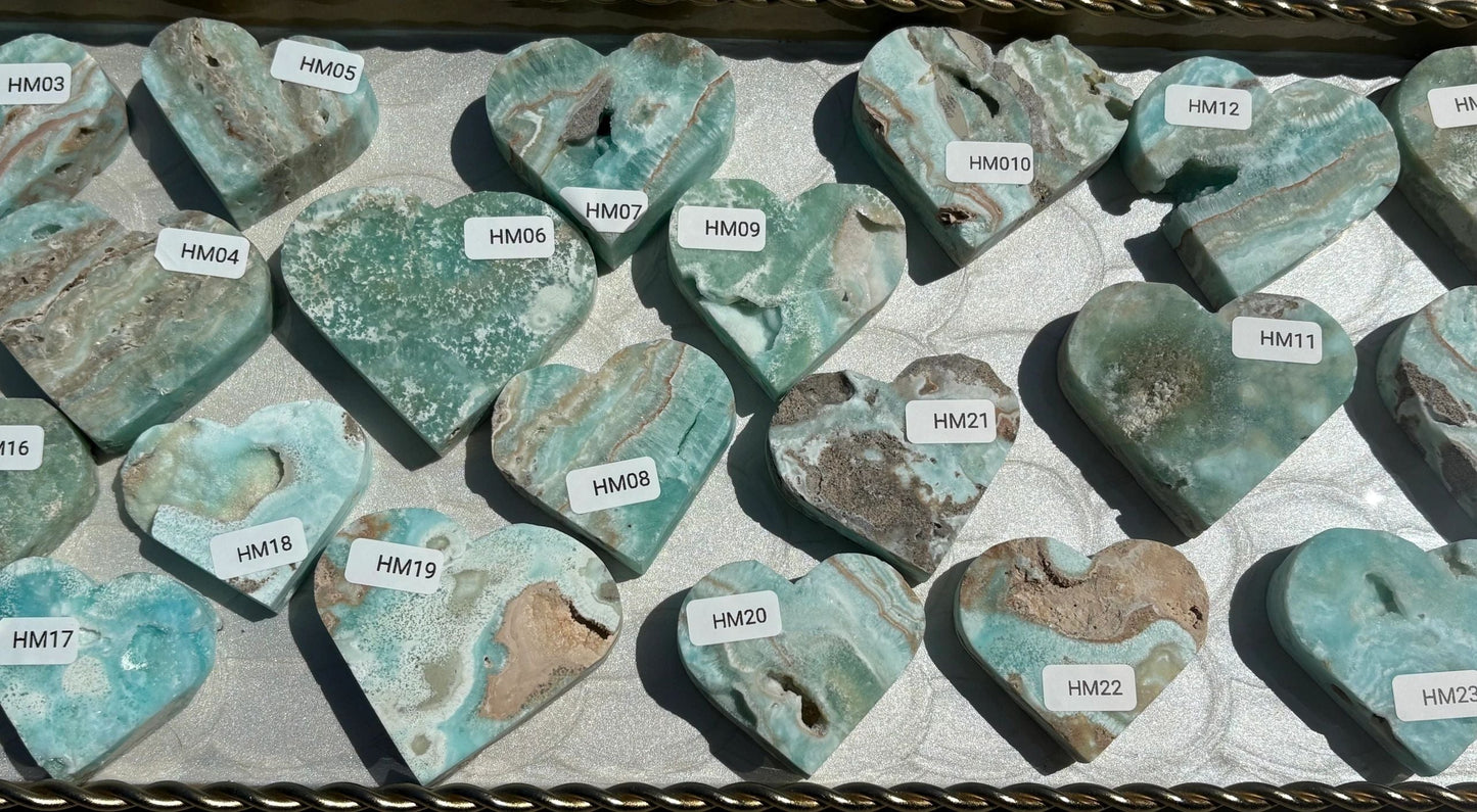 💙 Hemimorphite Crystal Heart – Emotional Healing, Truth & Gentle Strength | Choose Your Piece